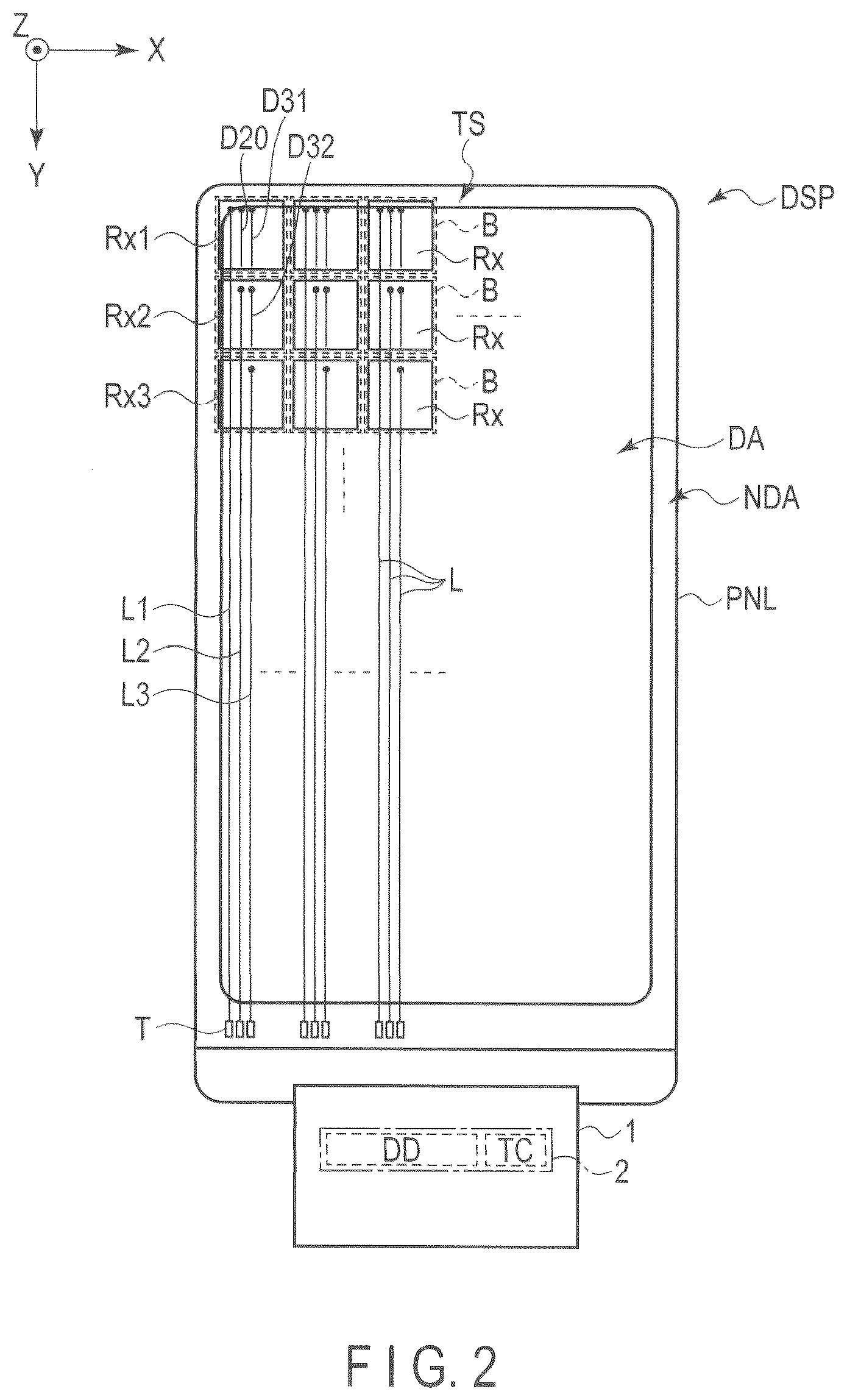 Patent US12504662 Figure 2 – Display device