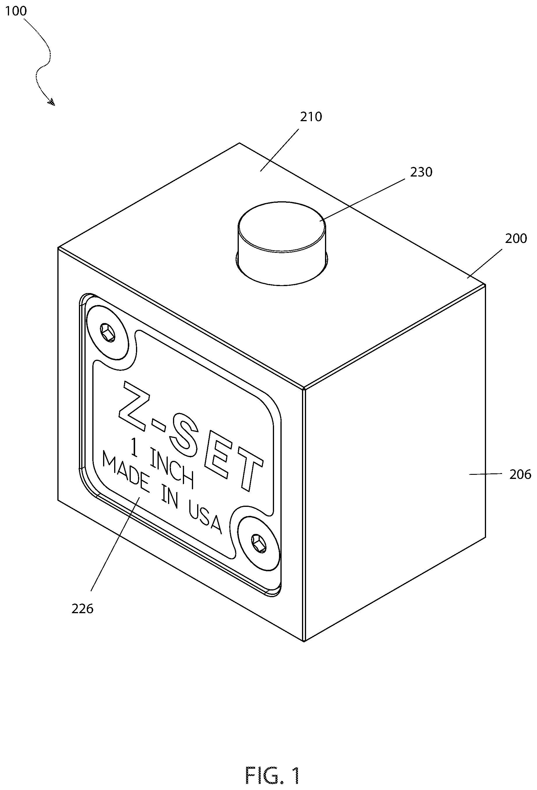 Patent US12504735 — Z-axis setting tool — Figure 1