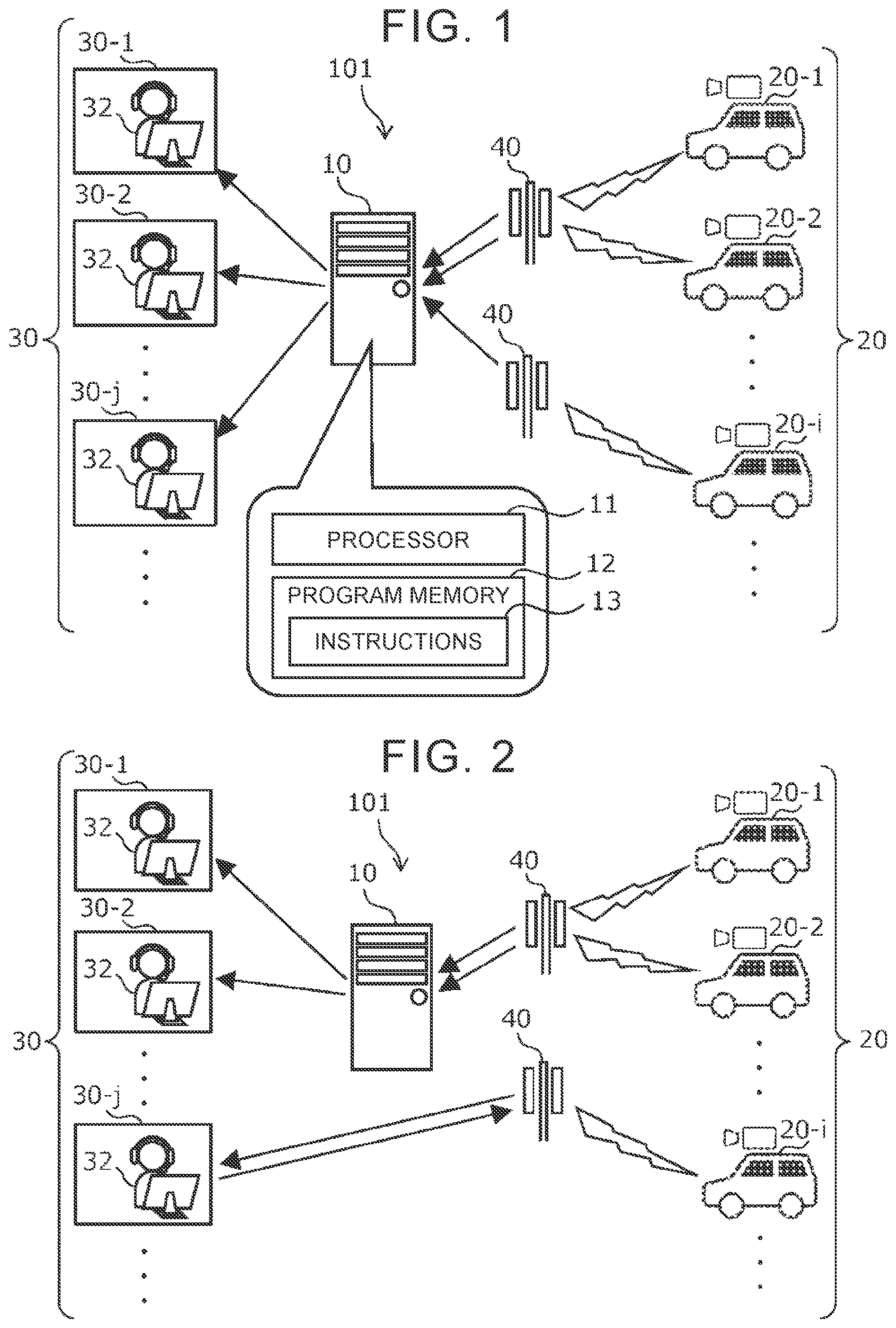 Patent US12504755 — System, method, and storage medium for selectively providing remote monitoring and remote driving to a mobile object — Figure 1