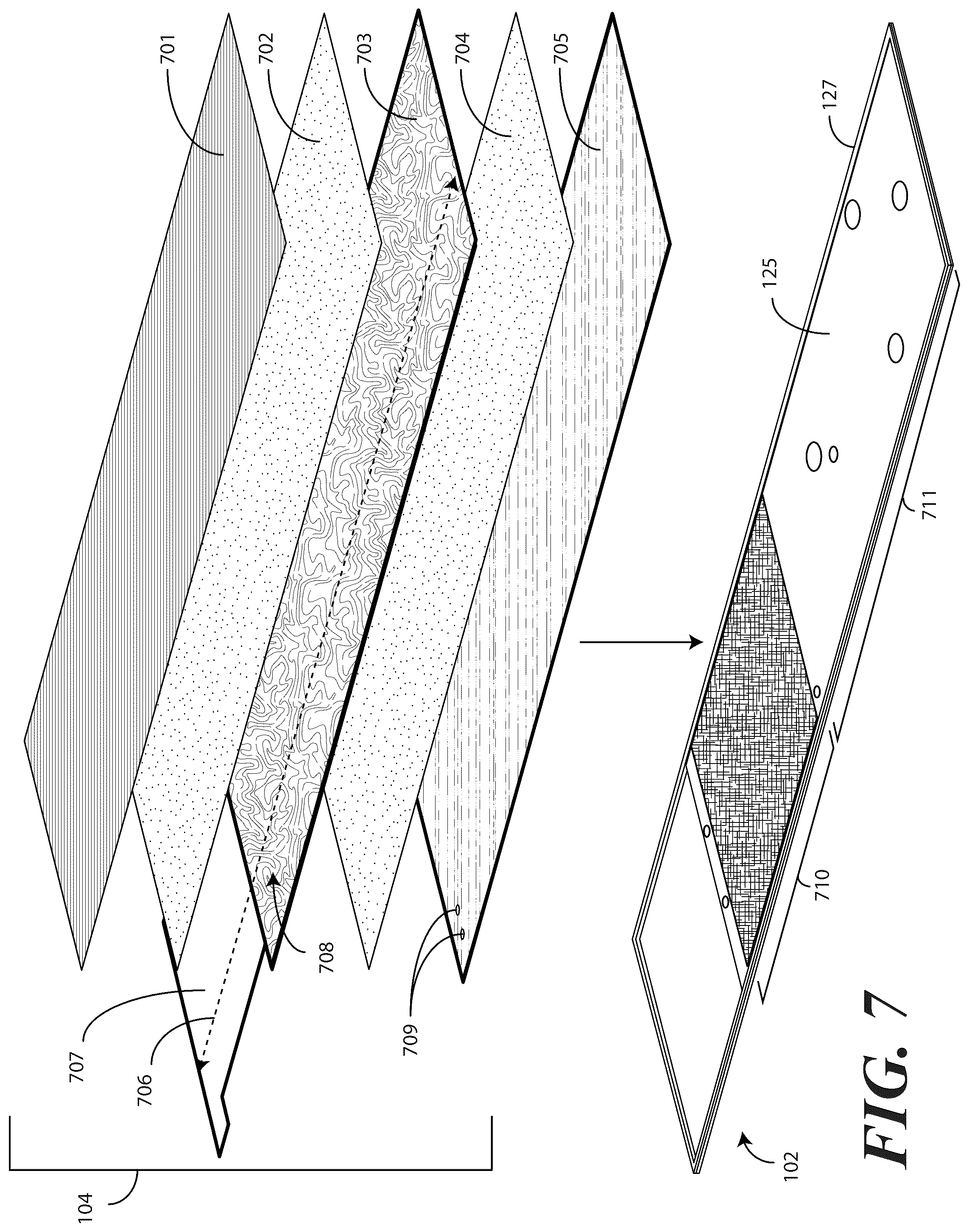 Patent US12504787 Figure 5 – Electronic devices with translating flexible display and corresponding methods