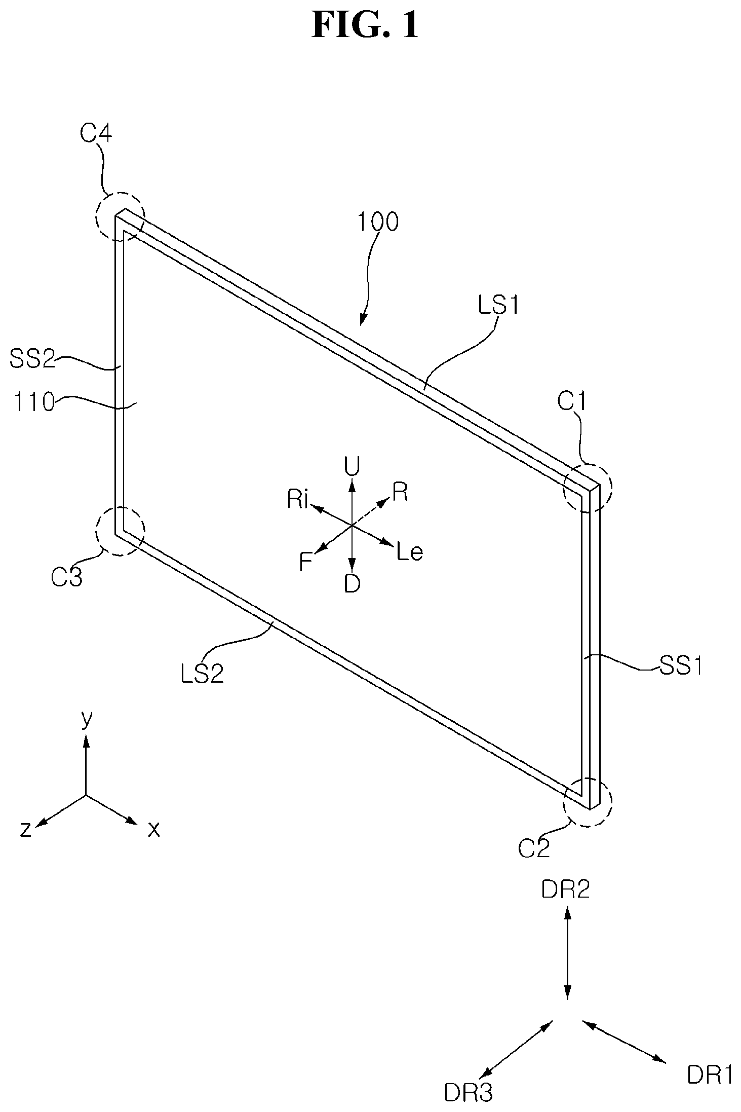 Patent US12504791 — Display device — Figure 1