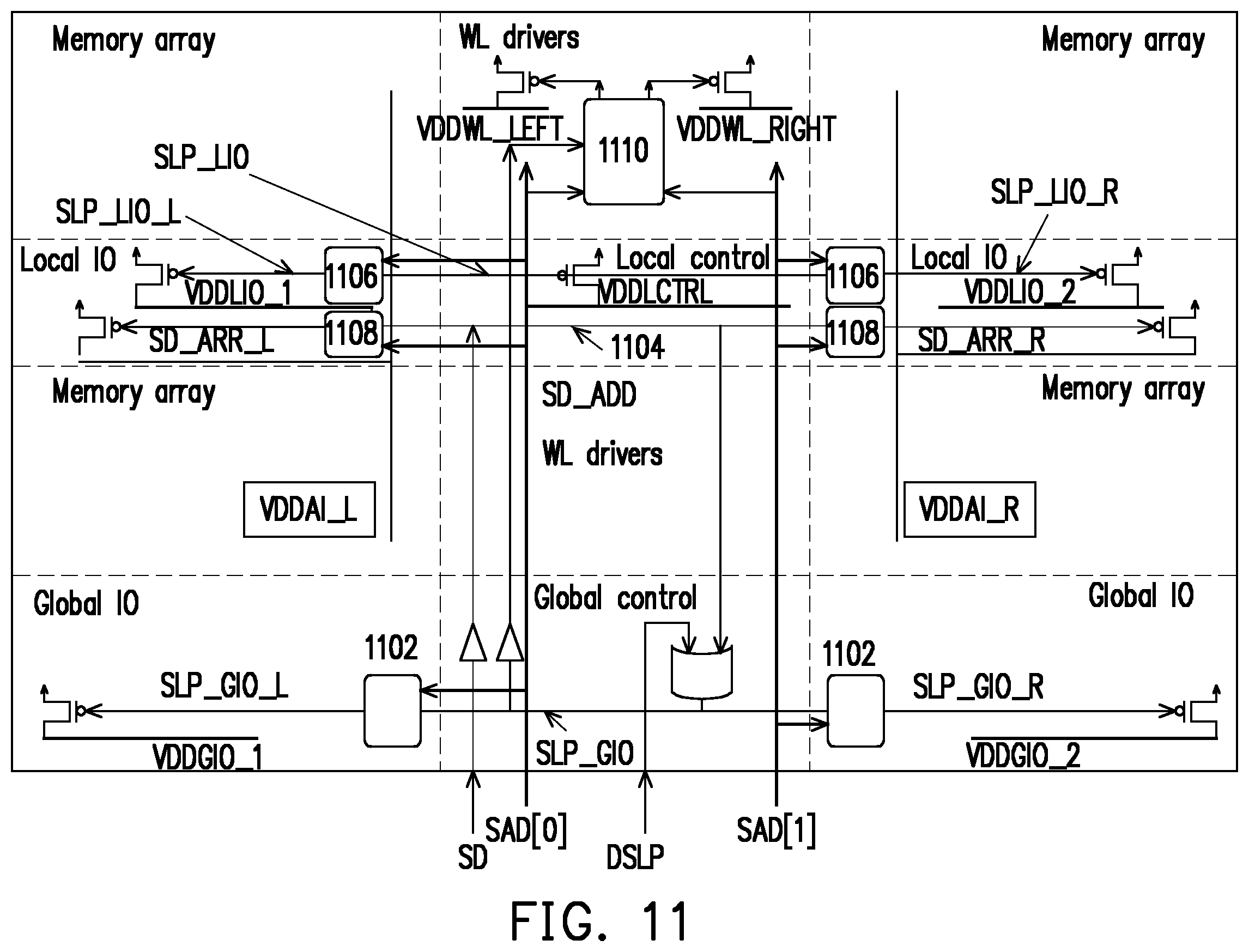 Patent US12504916 Figure 11 – Memory circuit including an array control inhibitor