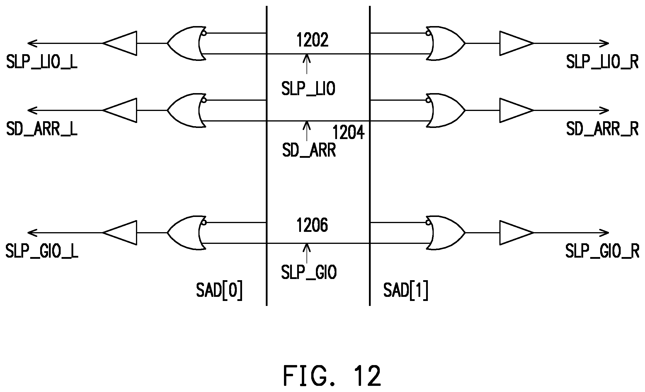 Patent US12504916 Figure 12 – Memory circuit including an array control inhibitor