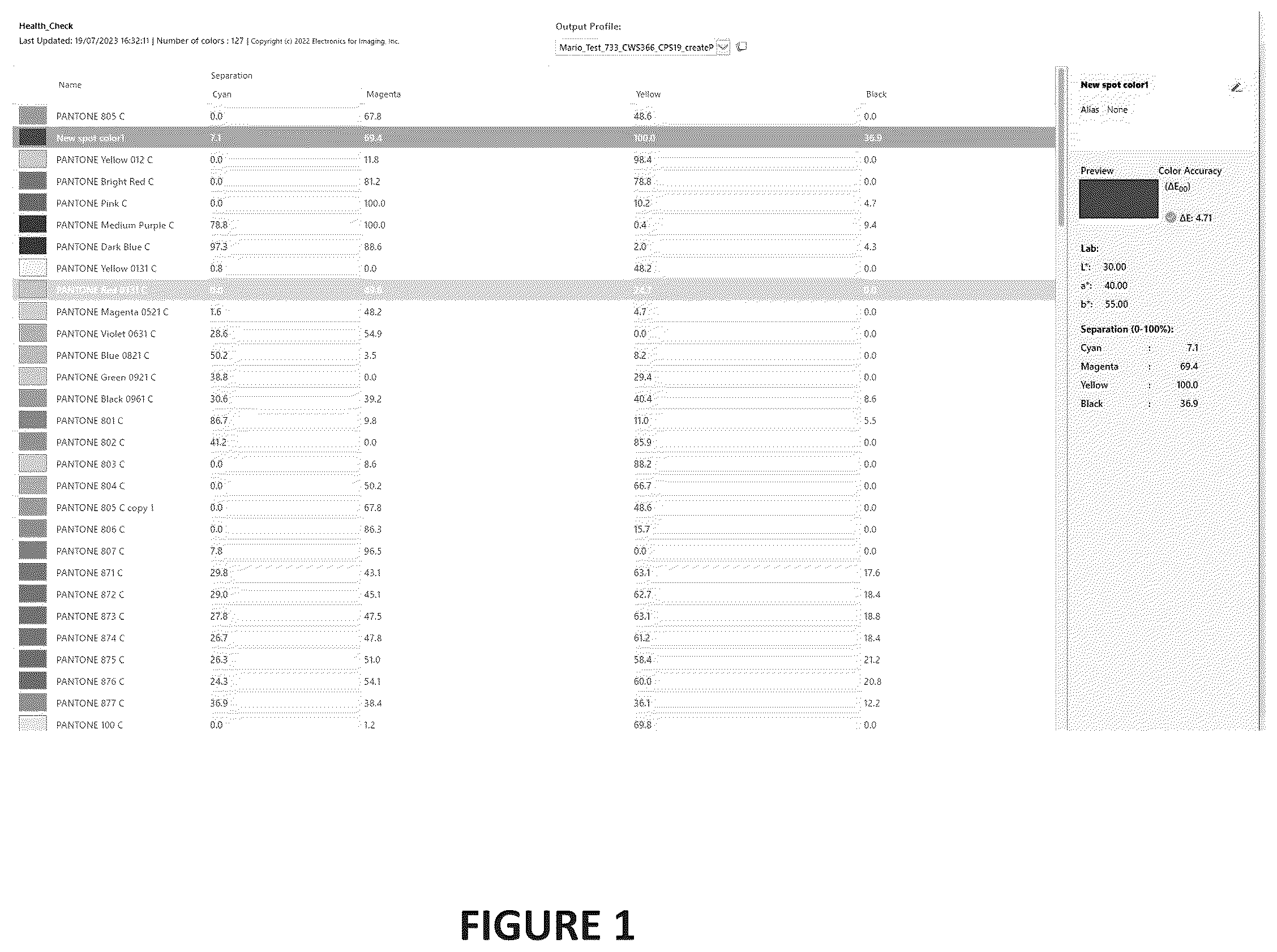 Patent US12504931 — Controlling and visualizing color reproduction accuracy — Figure 1