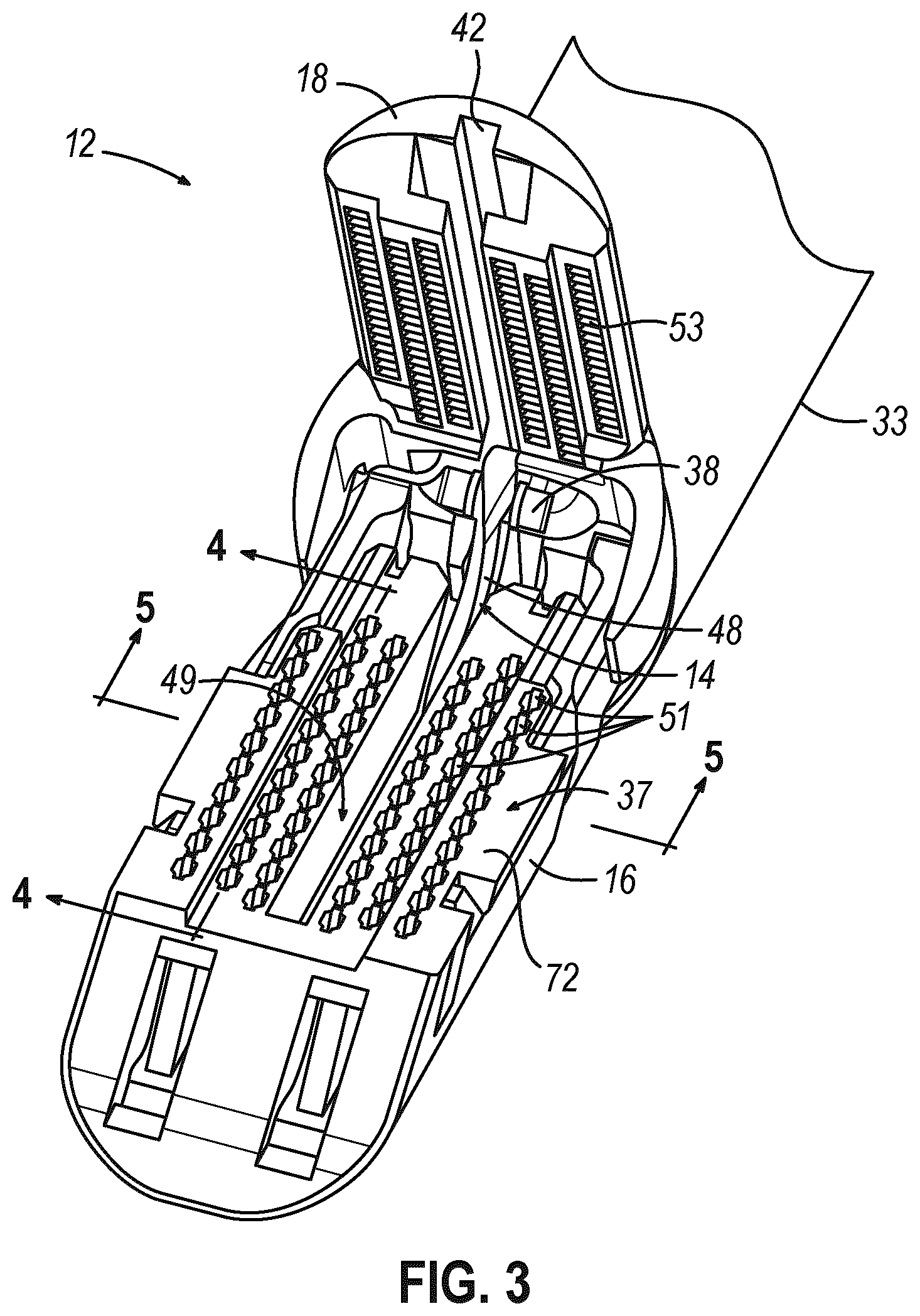 Patent US12508022 Figure 3 – Surgical stapler with toggling distal tip