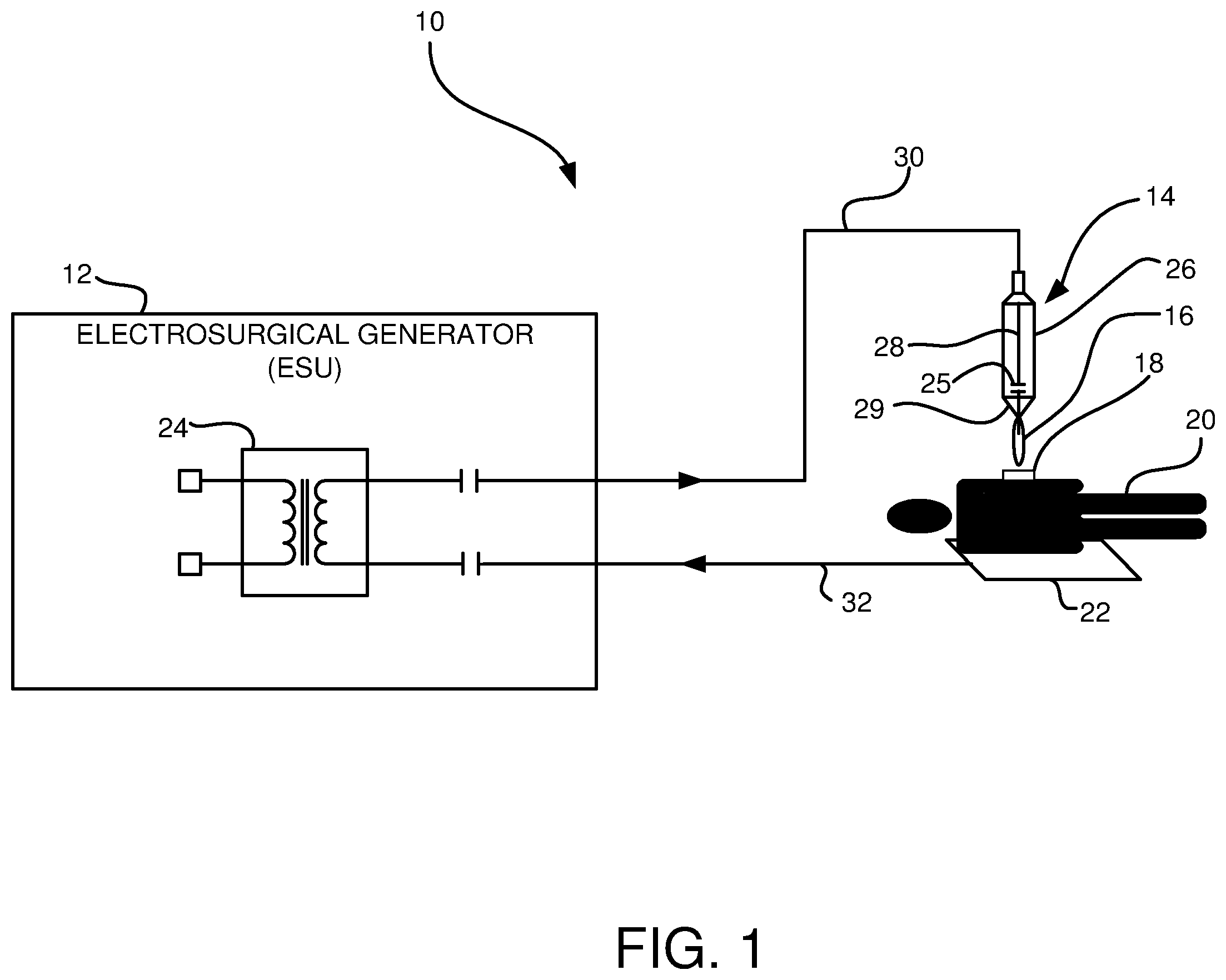 Patent US12508063 Figure 1 – Electrosurgical apparatus with flexible shaft