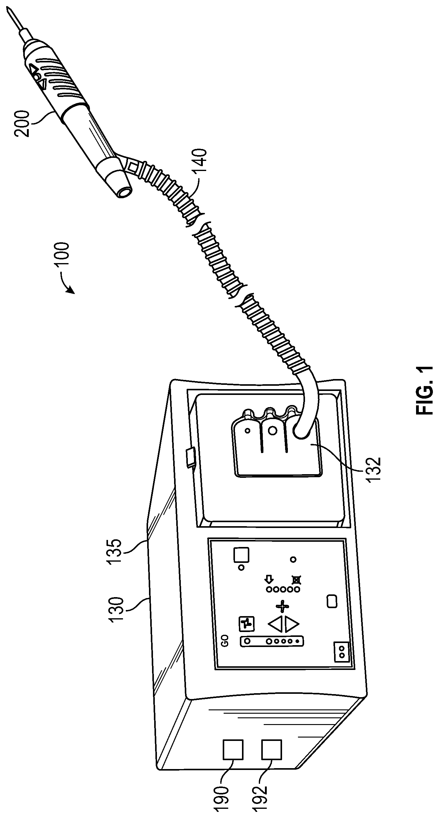 Patent US12508067 — Smoke evacuation instrument with illumination nozzle — Figure 1
