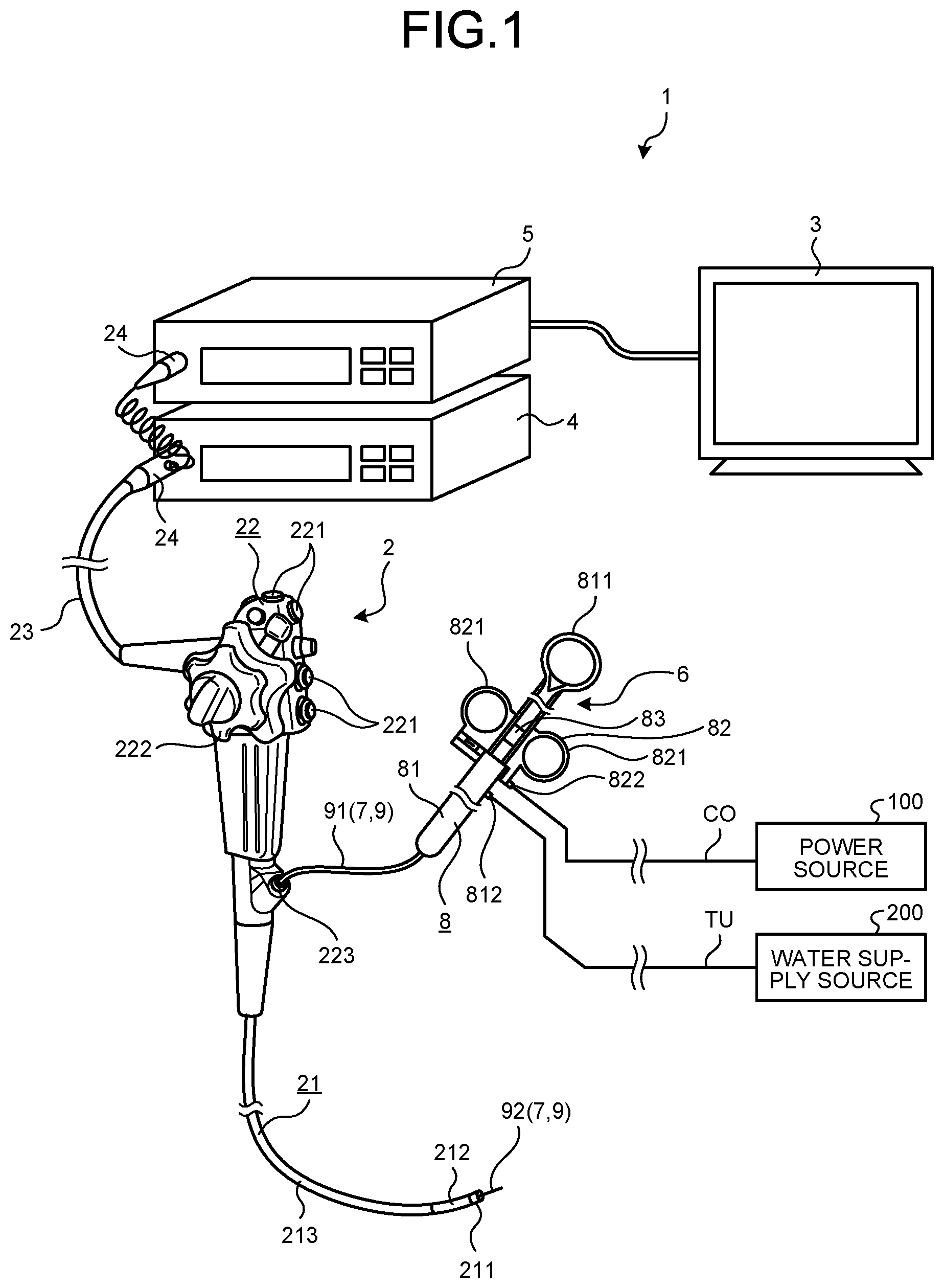 Patent US12508070 Figure 1 – Endoscope treatment tool