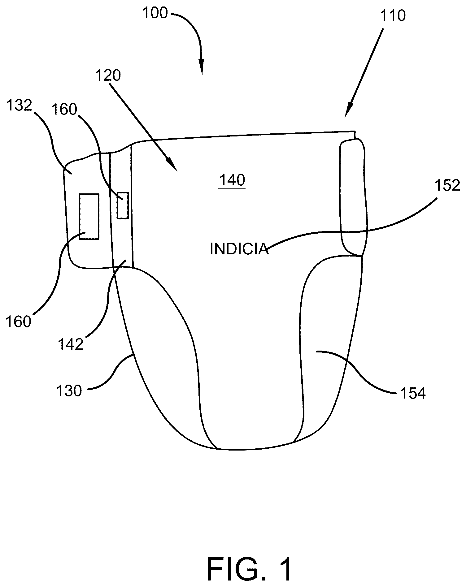 Patent US12508172 — Reusable diaper with disposable pad device — Figure 1