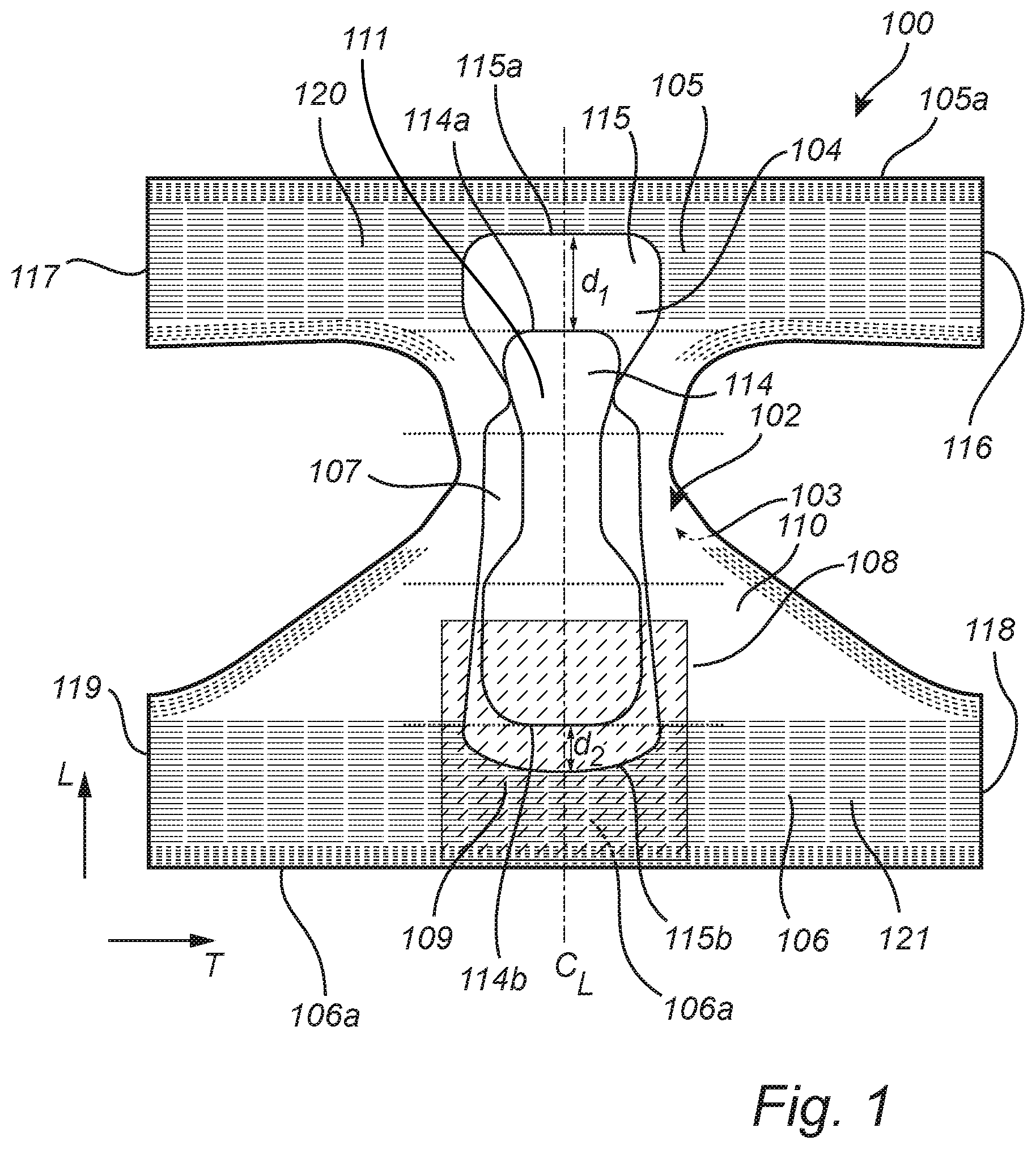 Patent US12508175 — Absorbent article comprising a lubricant agent — Figure 1