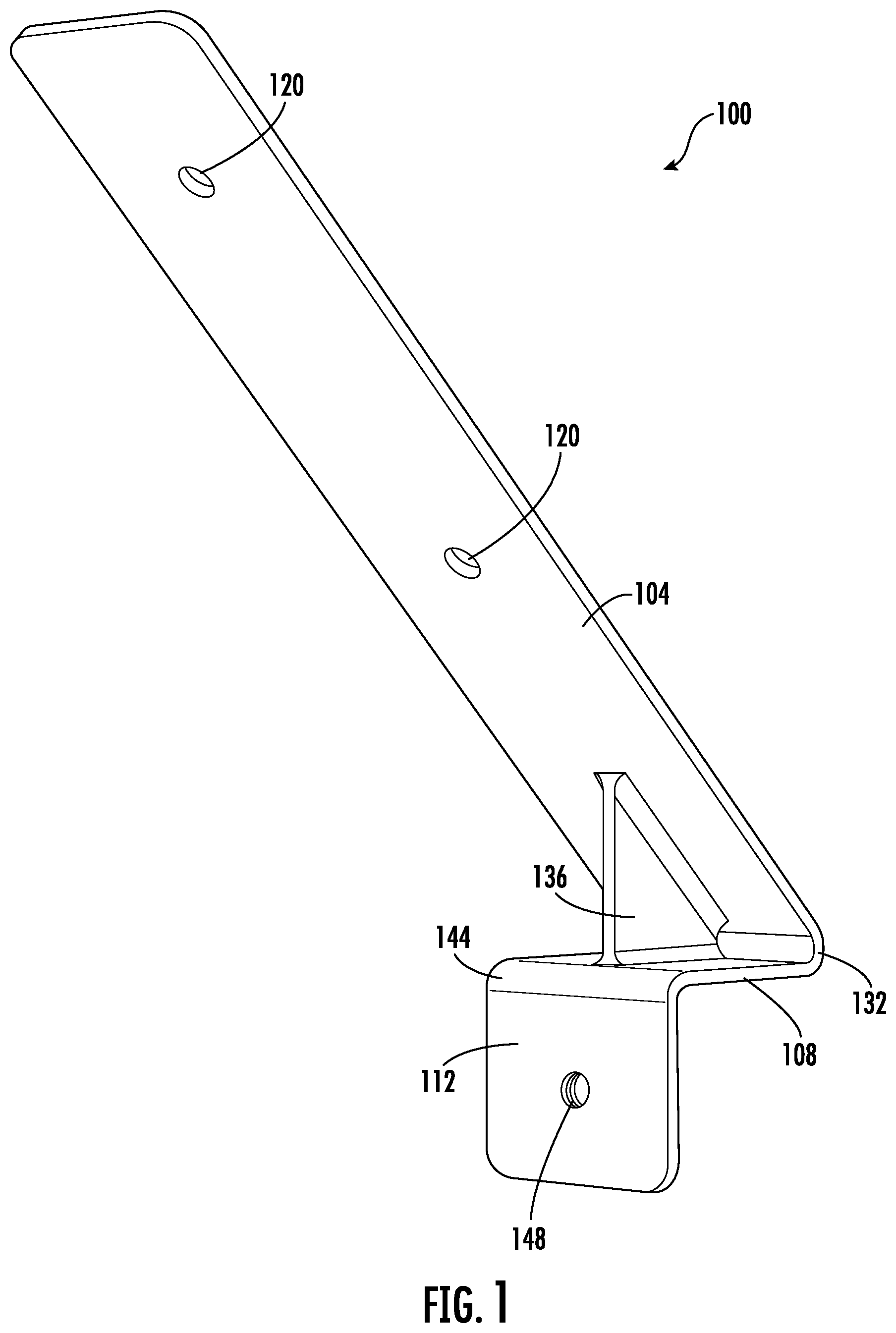 Patent US12508184 — Support bracket for a casket lid — Figure 1