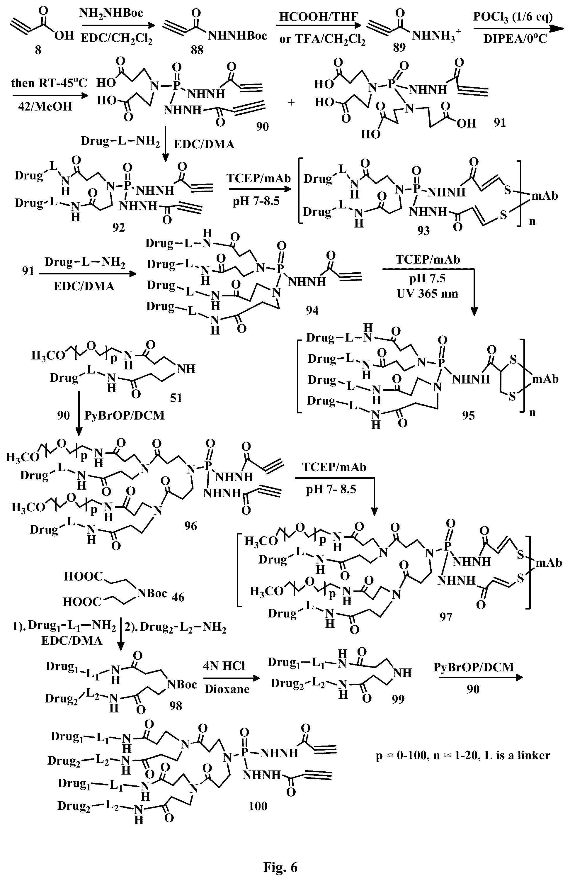 Patent US12508321 Figure 6 – Conjugation linkers, cell binding molecule-drug conjugates containing the linkers, methods of making and uses such conjugates with the linkers
