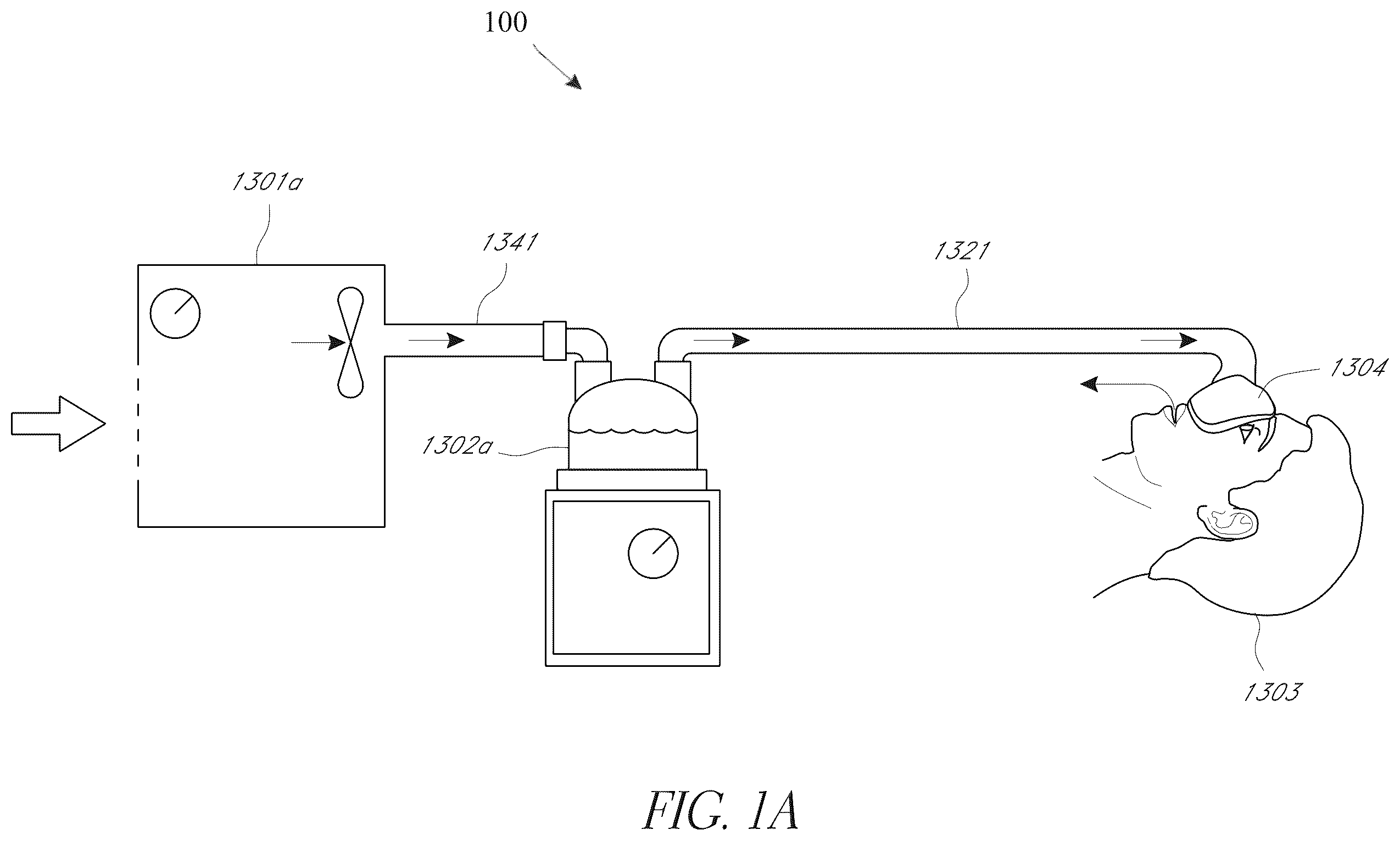 Patent US12508379 — System and method of detection of water in a conduit for use in a respiratory therapy system — Figure 1