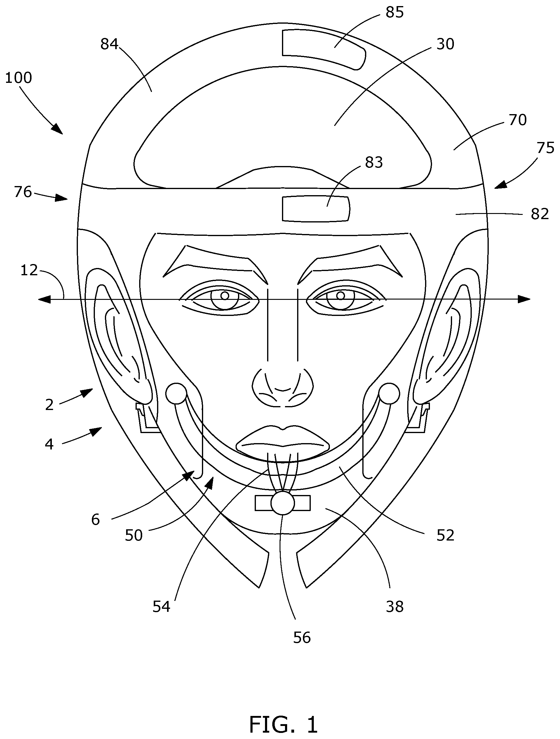 Patent US12508381 — Apparatus and method for an endotracheal tube holder — Figure 1