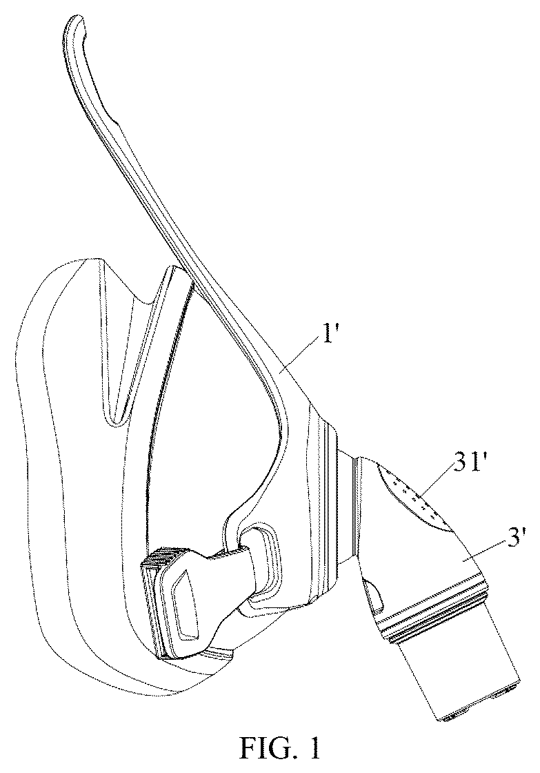 Patent US12508383 — Respiratory mask and ventilation therapy device — Figure 1