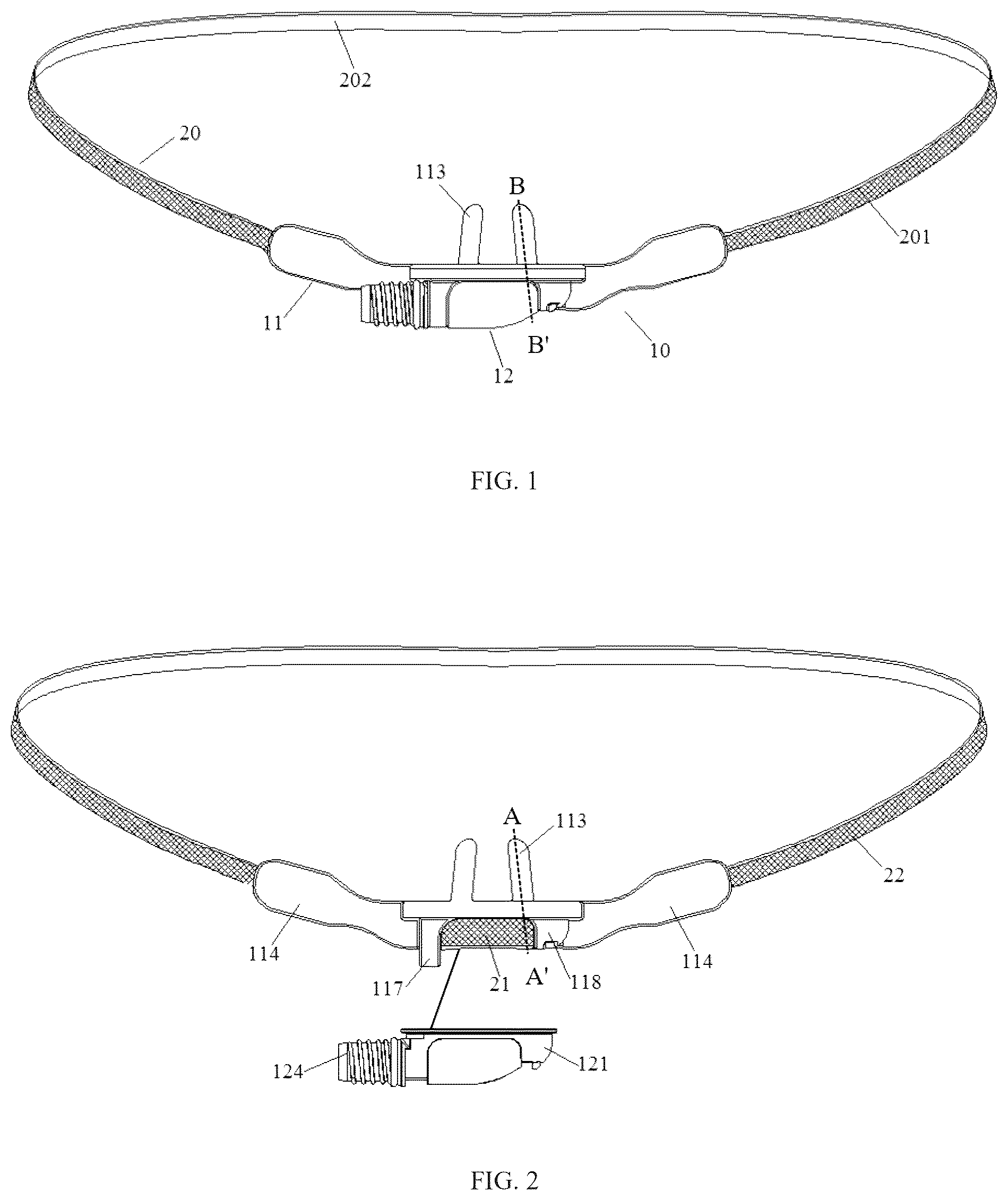 Patent US12508385 — Patient interface device and ventilation treatment apparatus — Figure 1