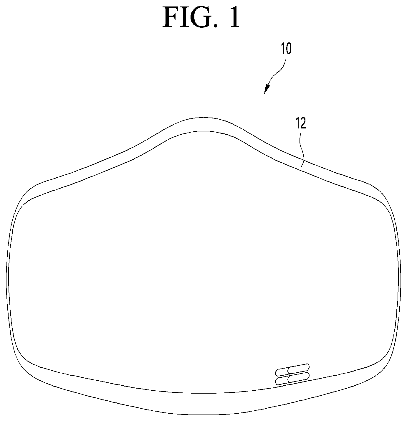 Patent US12508451 — Mask apparatus with rear surface inlet and outlet — Figure 1