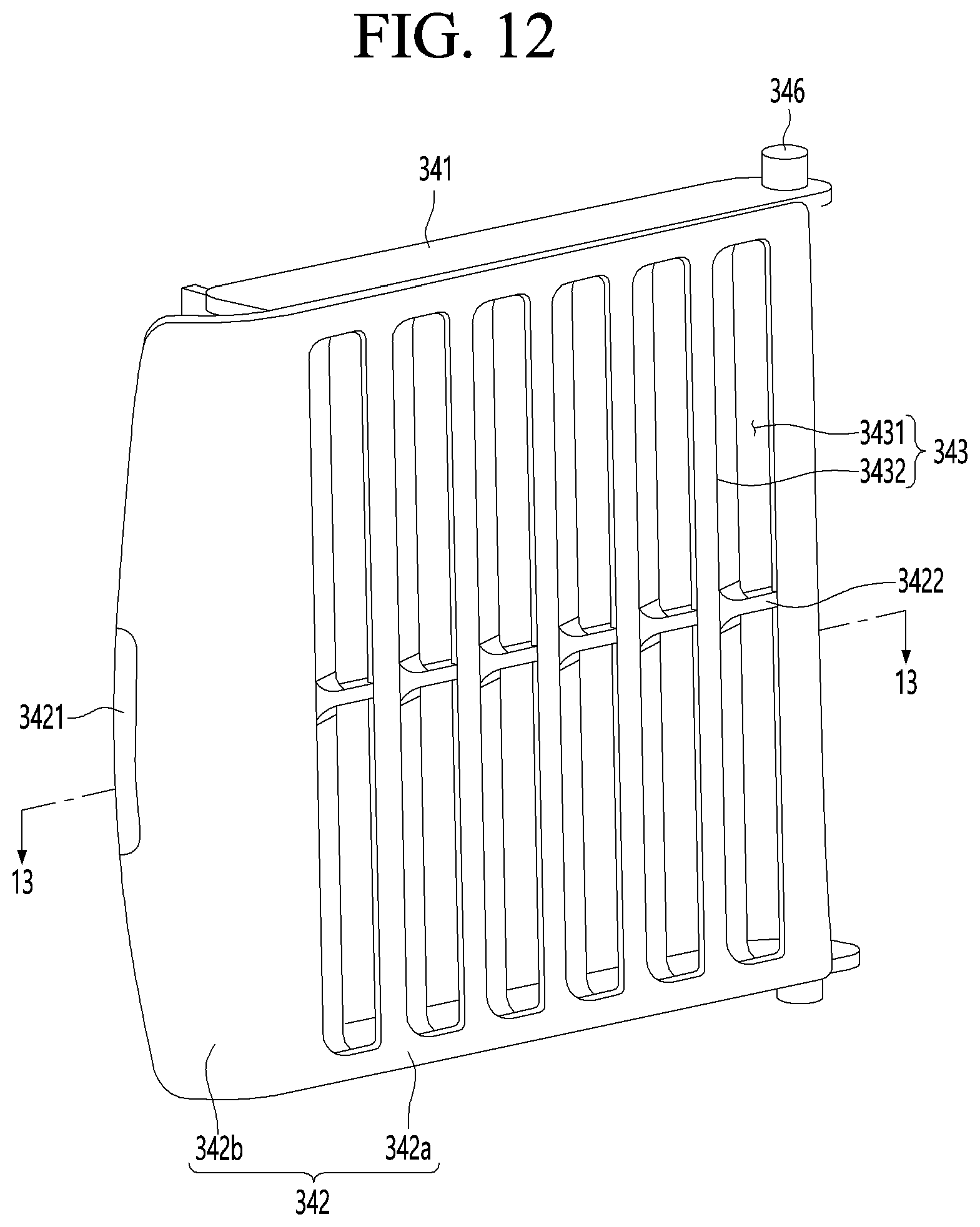 Patent US12508451 Figure 12 – Mask apparatus with rear surface inlet and outlet