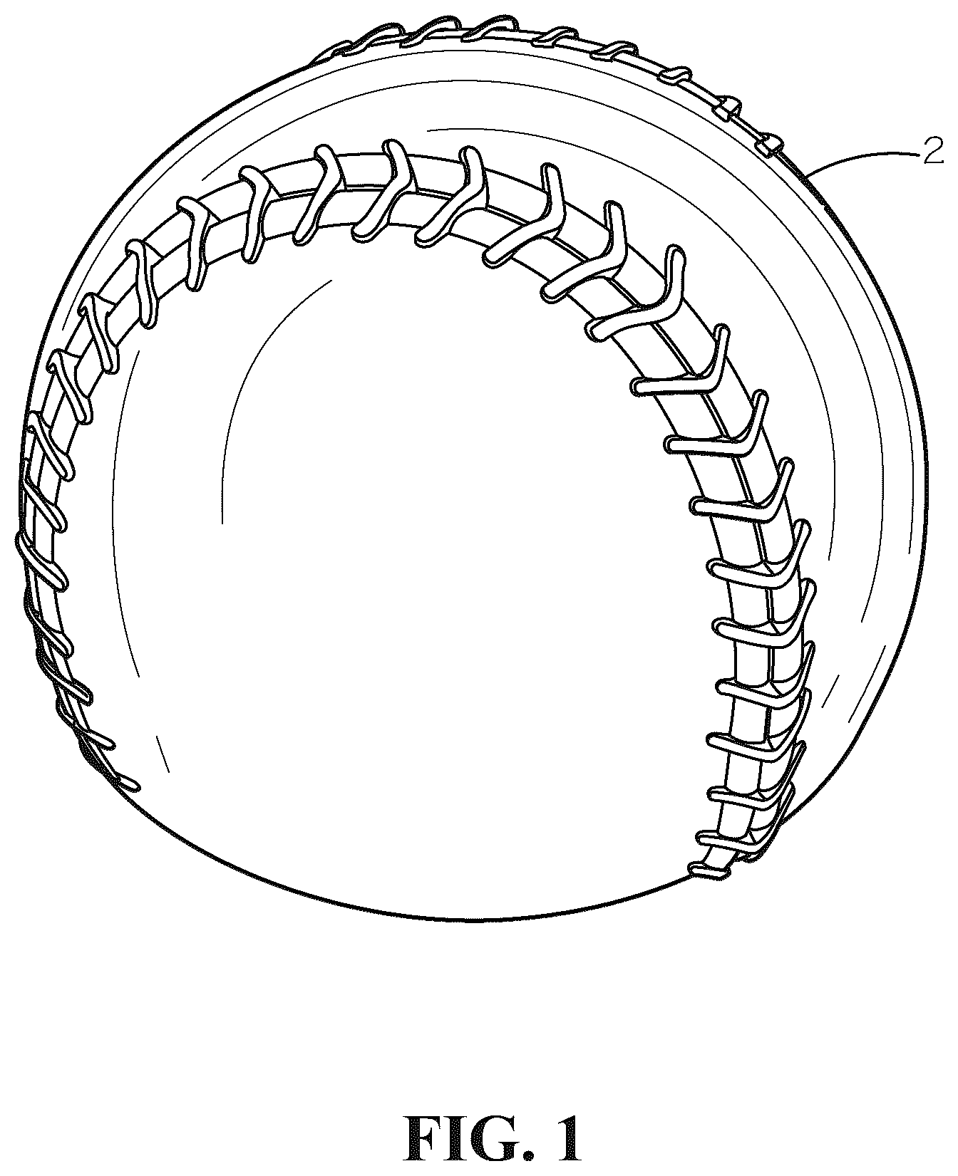 Patent US12508476 — Non-spherical and mass shifted athletic training ball — Figure 1