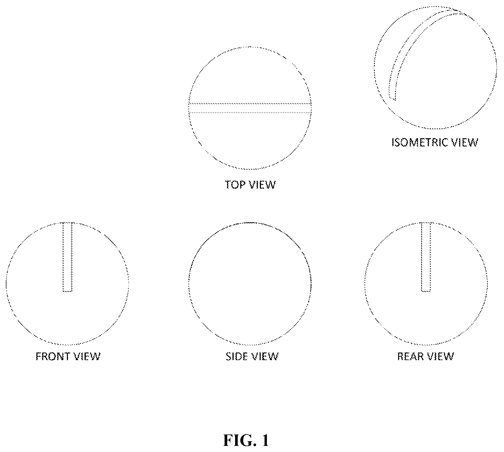 Patent US12508487 — Golf ball having at least one radar detectable mark — Figure 1
