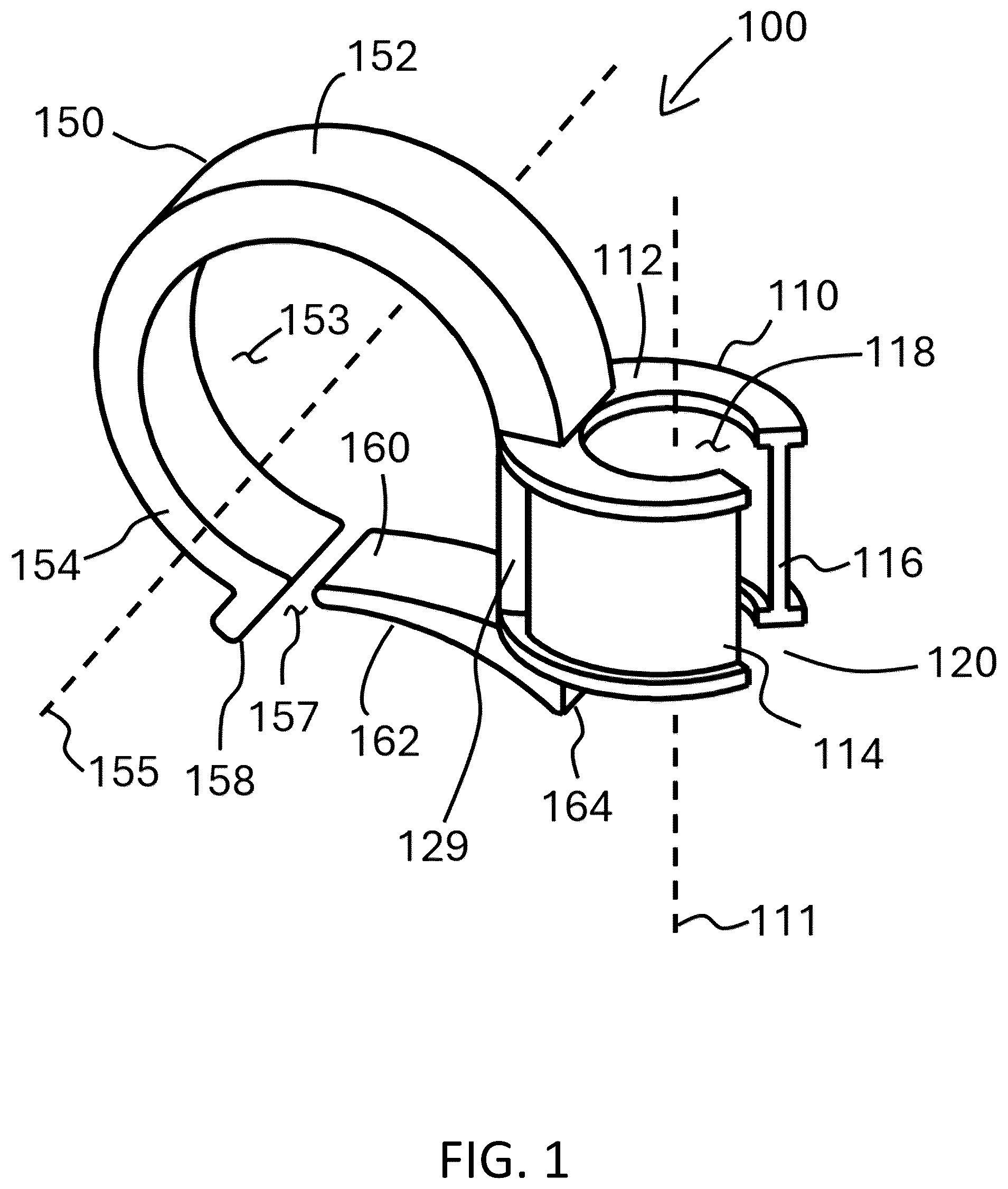 Patent US12508495 Figure 1 – Ski pole hook