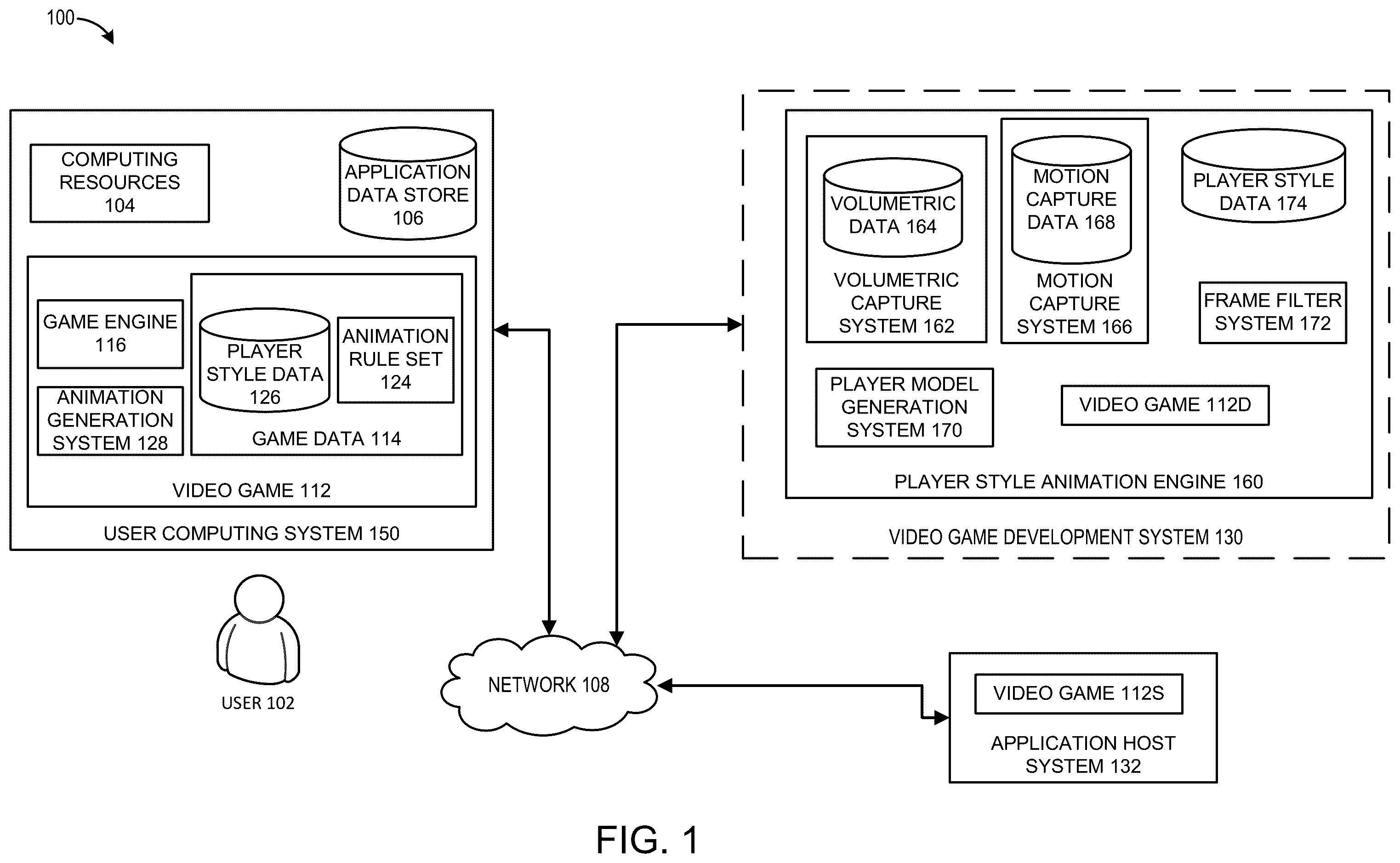 Patent US12508508 — Motion-inferred player characteristics — Figure 1