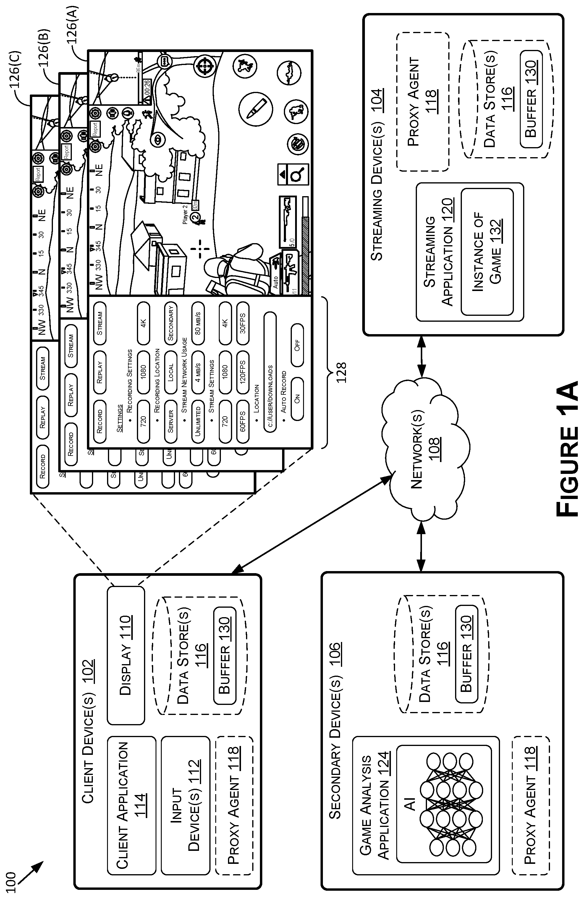 Patent US12508515 — Dynamic allocation of compute resources for highlight generation in cloud gaming systems — Figure 1