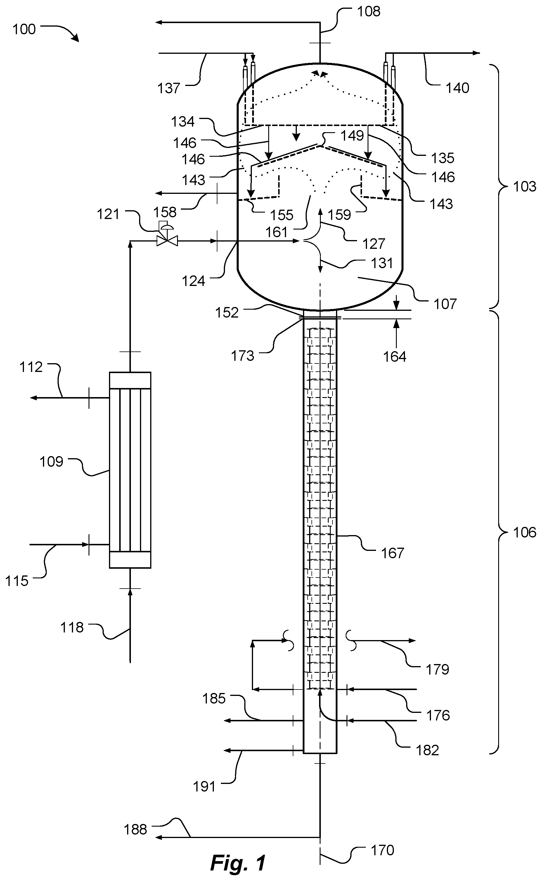 Patent US12508520 — Short path fractional distillation apparatus — Figure 1