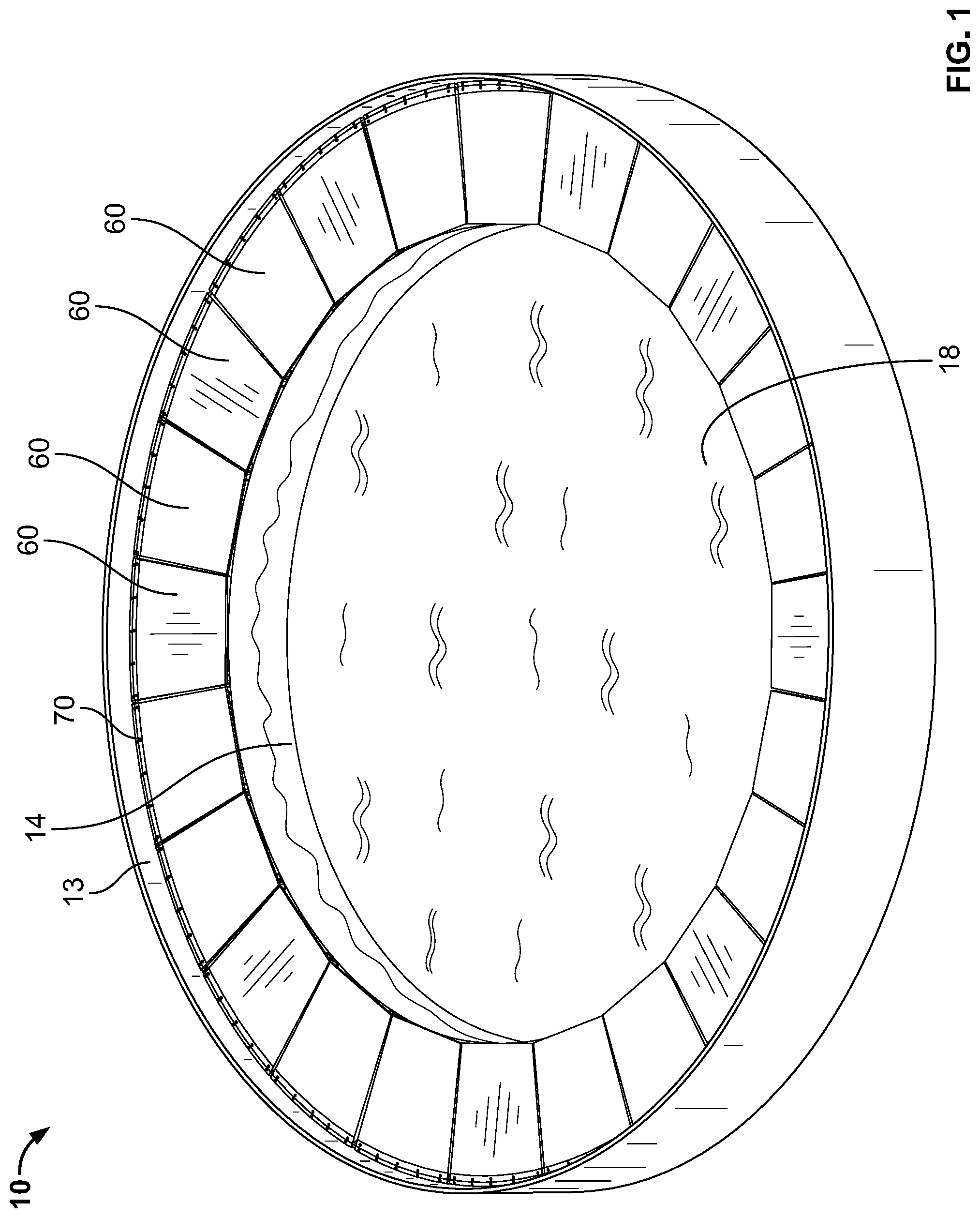 Patent US12508523 — Launder cover system — Figure 1
