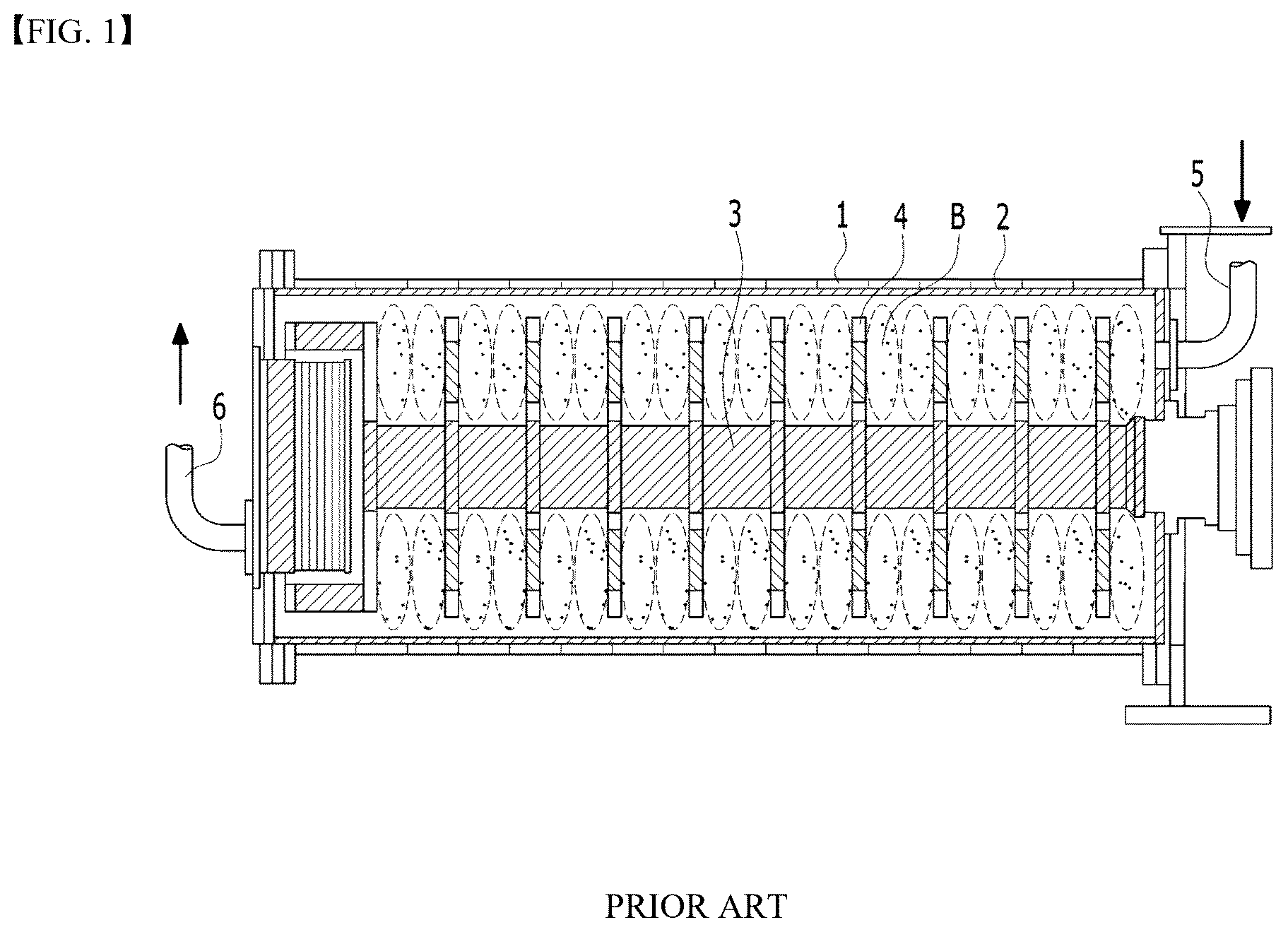 Patent US12508600 Figure 1 – Horizontal bead mill for dispersing secondary battery material, and conductive material dispersion method