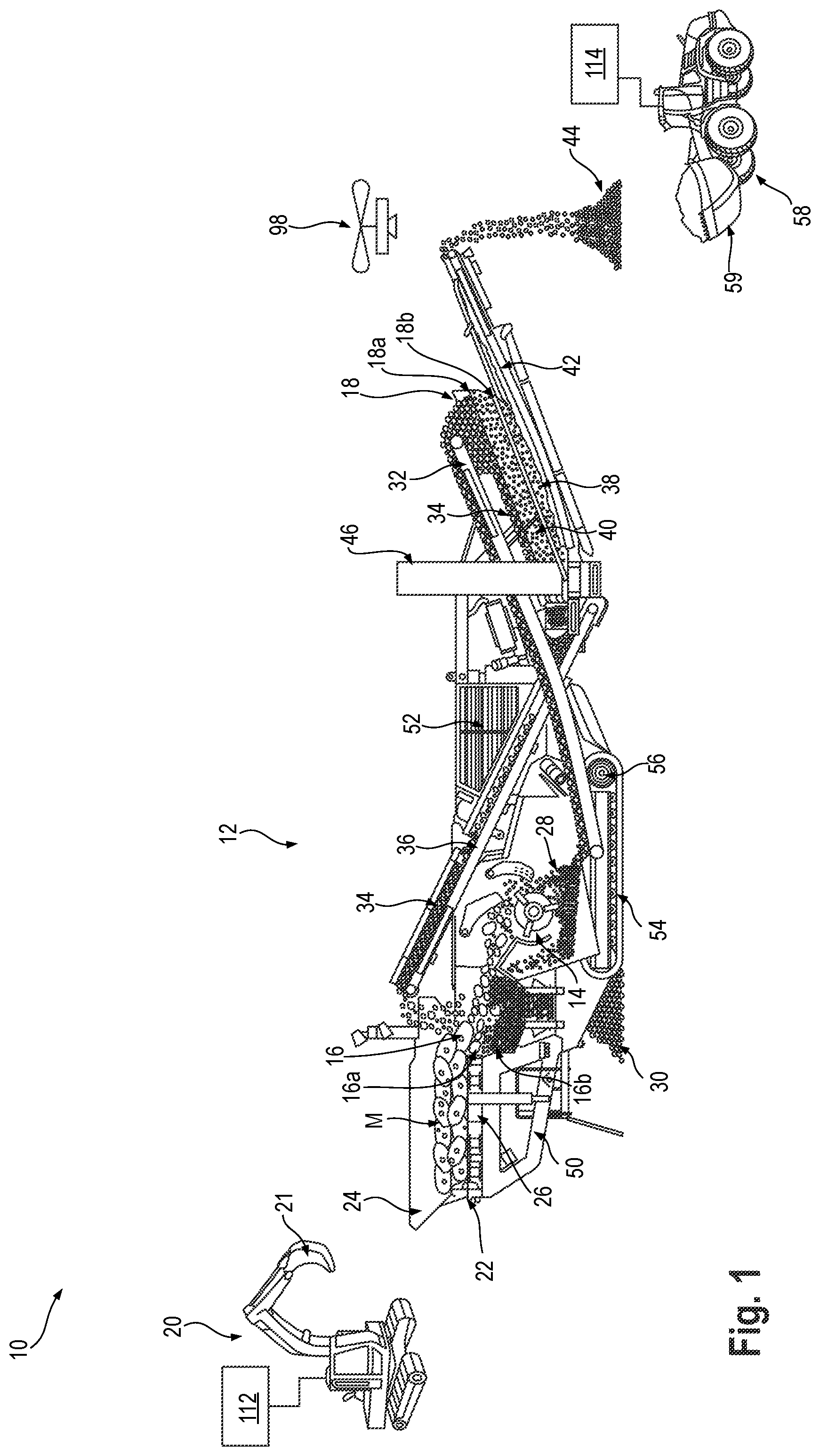 Patent US12508602 — Mobile rock processing apparatus with improved planning of a discontinuous material feed — Figure 1
