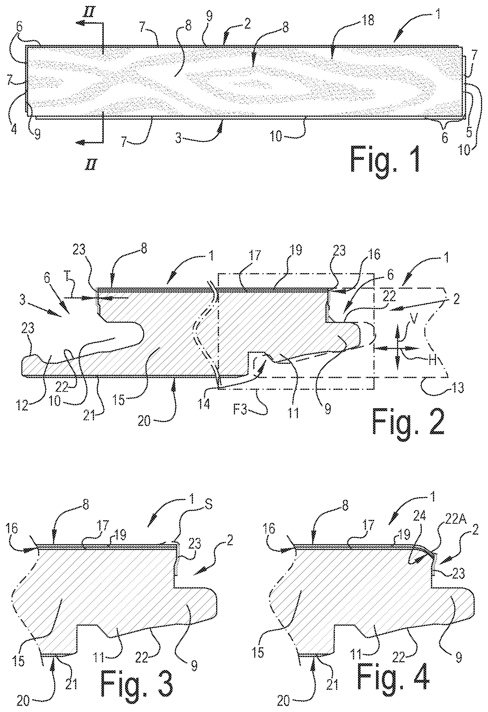 Patent US12508617 — Method for manufacturing panels, and floor panel obtained hereby — Figure 1