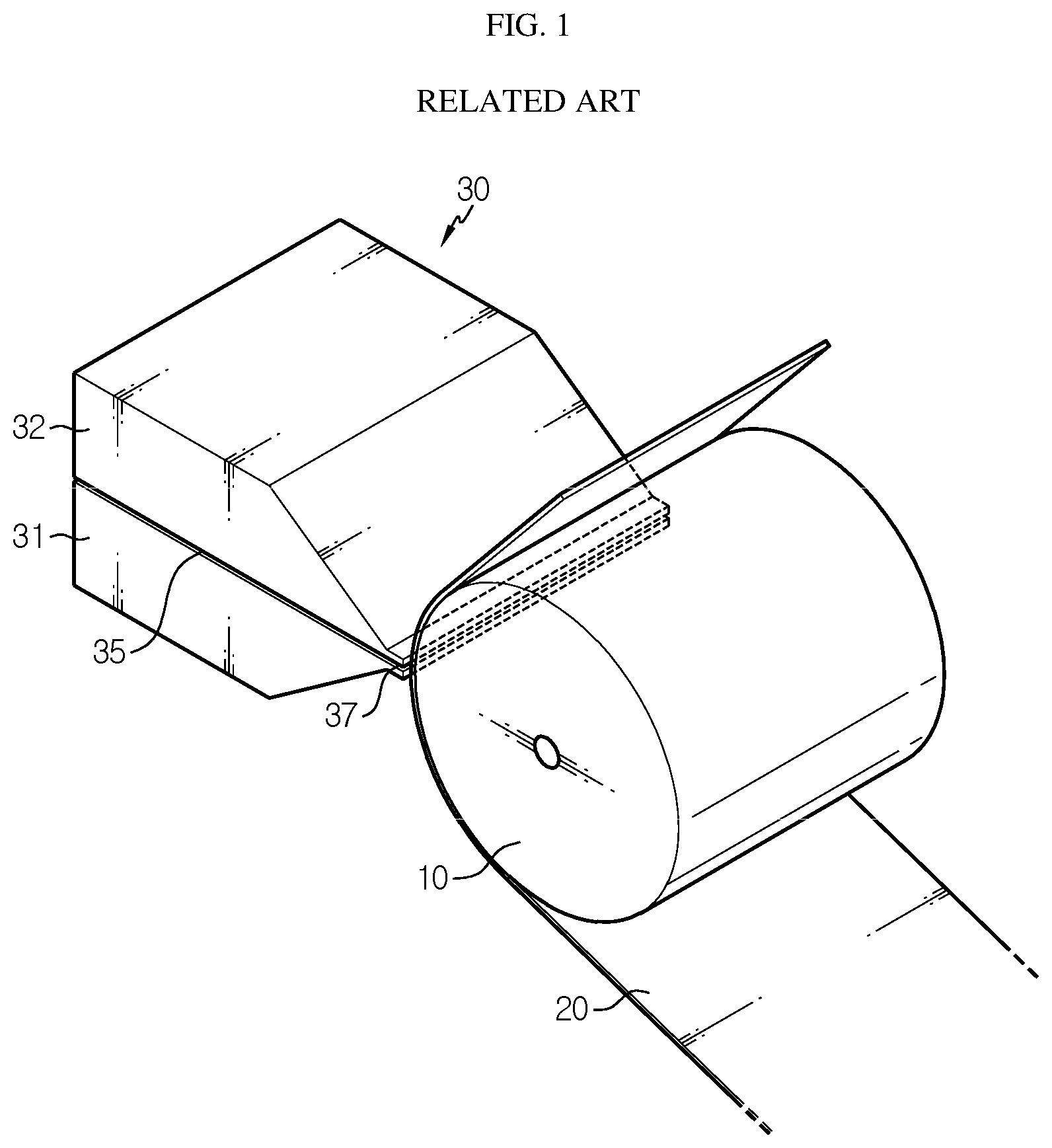 Patent US12508621 — Dual slot die coater — Figure 1