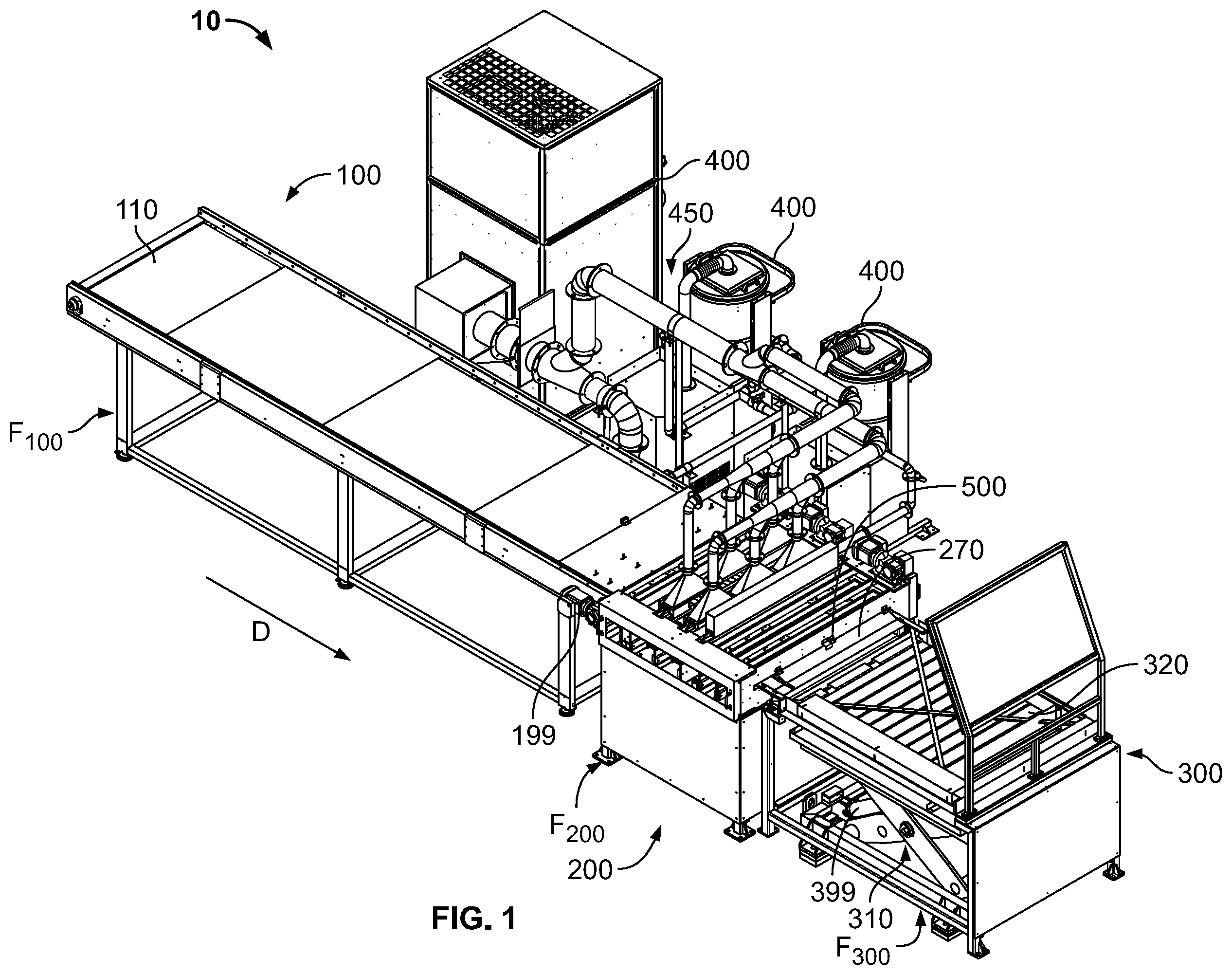 Patent US12508630 — System and process for removing debris from plastic sheets — Figure 1