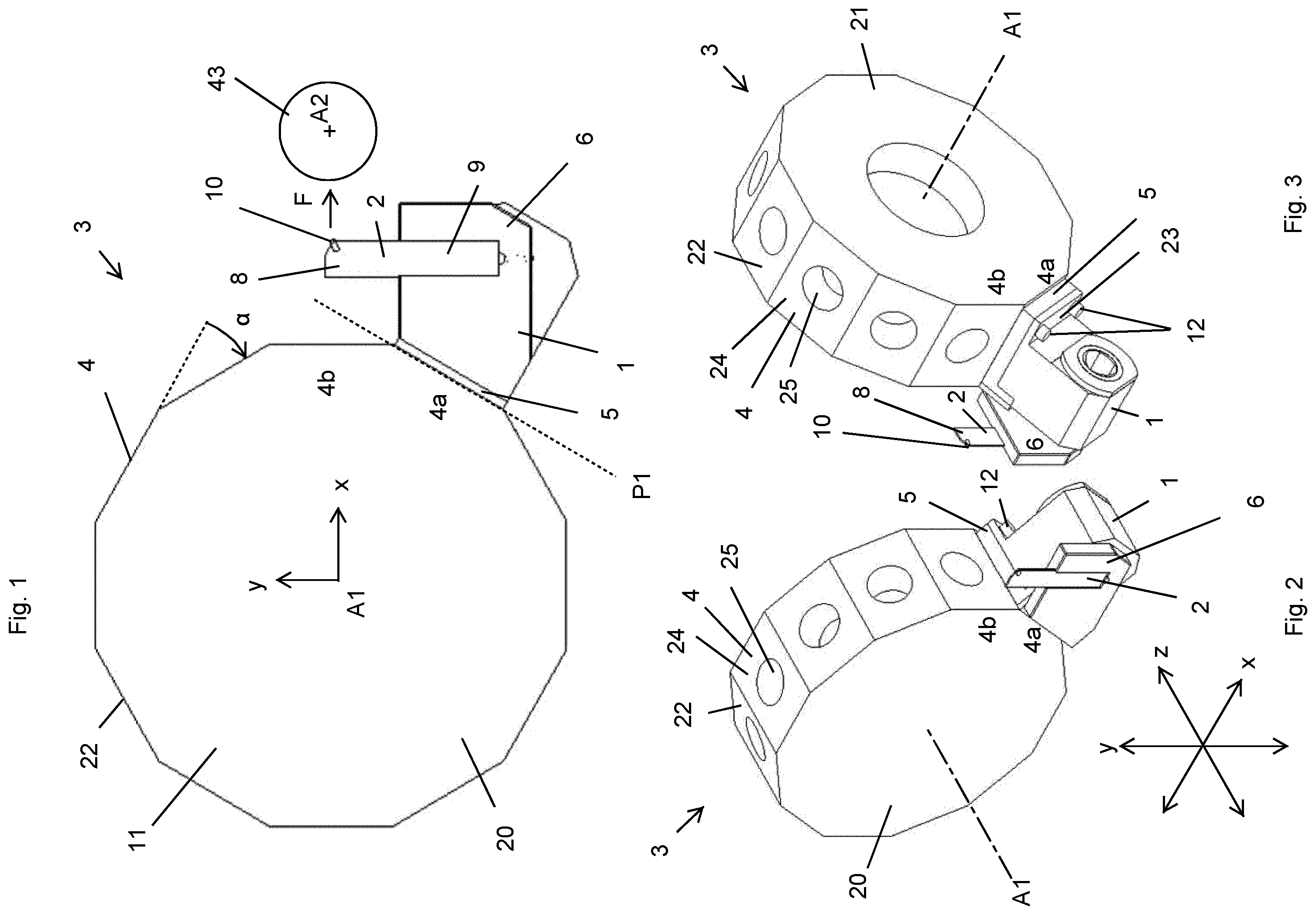 Patent US12508657 — Tool holder and a parting and grooving tool for an indexable turret, and a machining method therefor — Figure 1