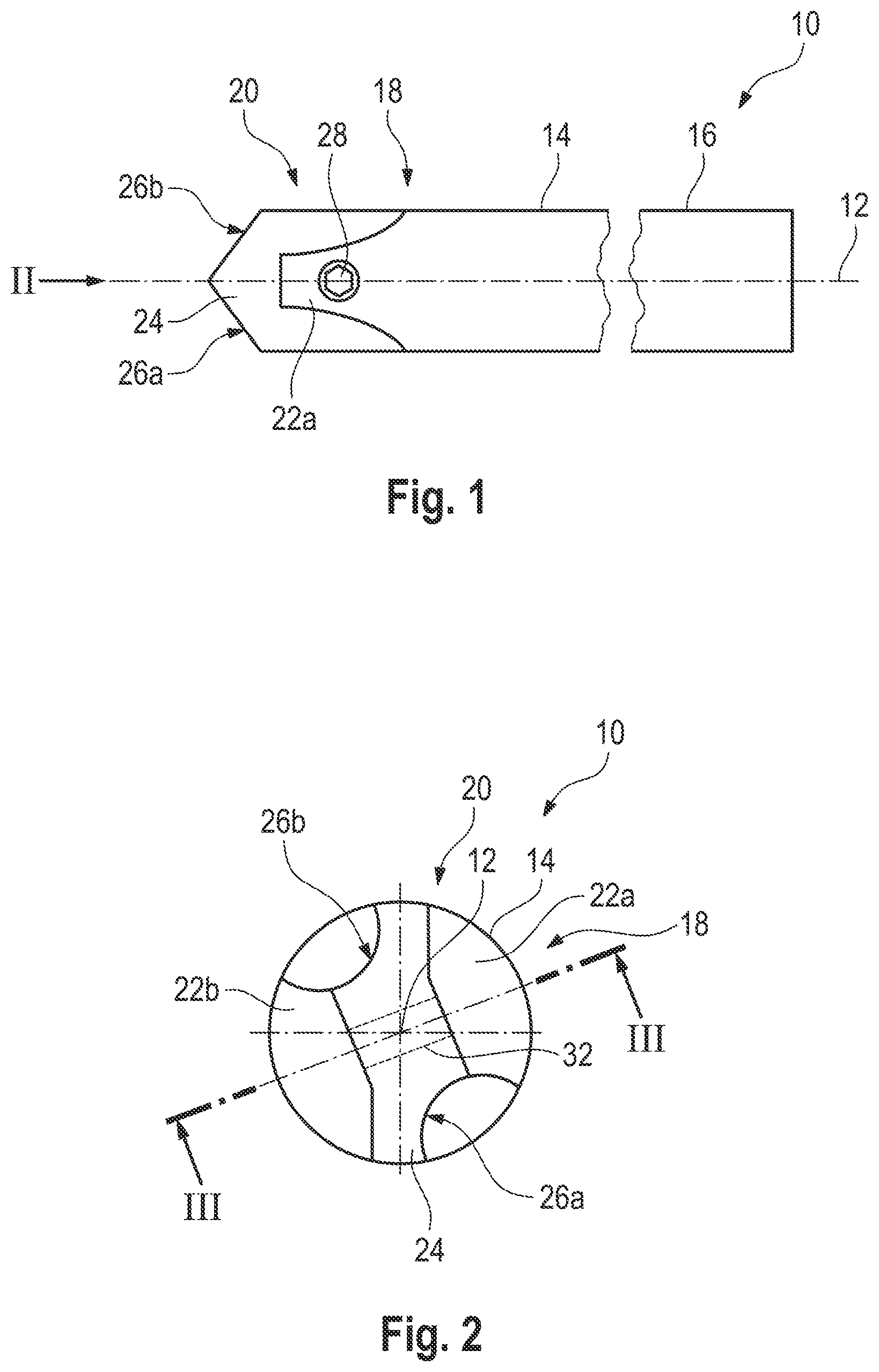 Patent US12508660 — Rotary cutting tool and holding element for a rotary cutting tool — Figure 1