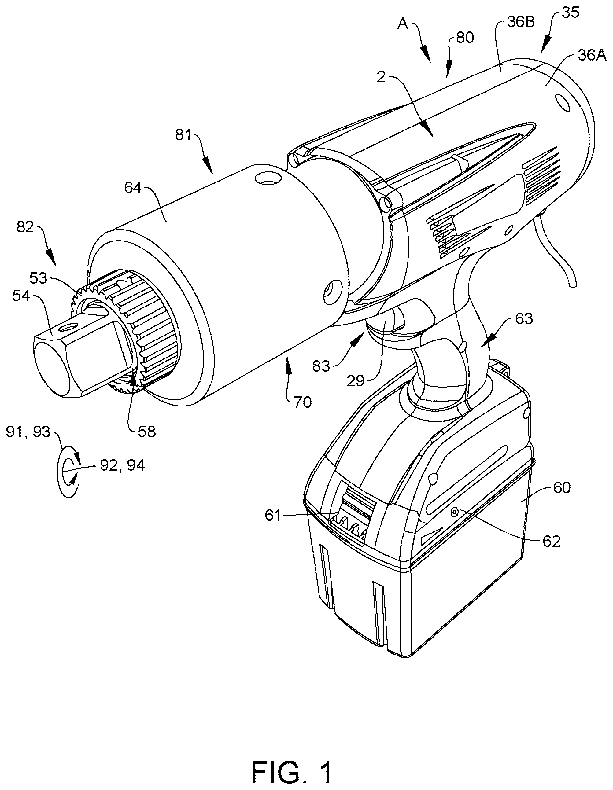 Patent US12508695 — Apparatus for tightening threaded fasteners — Figure 1