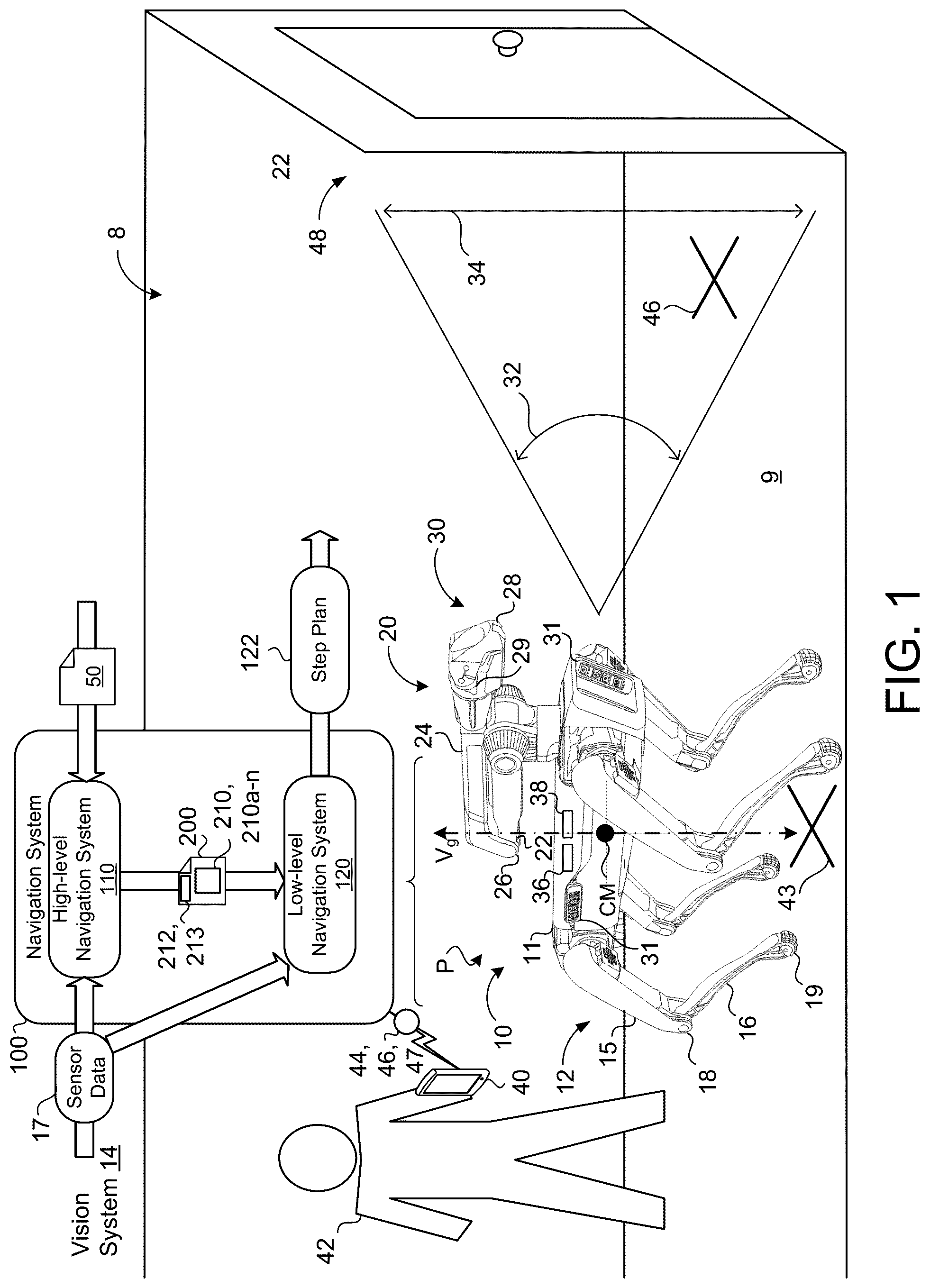 Patent US12508706 — Construction constrained motion primitives from robot maps — Figure 1