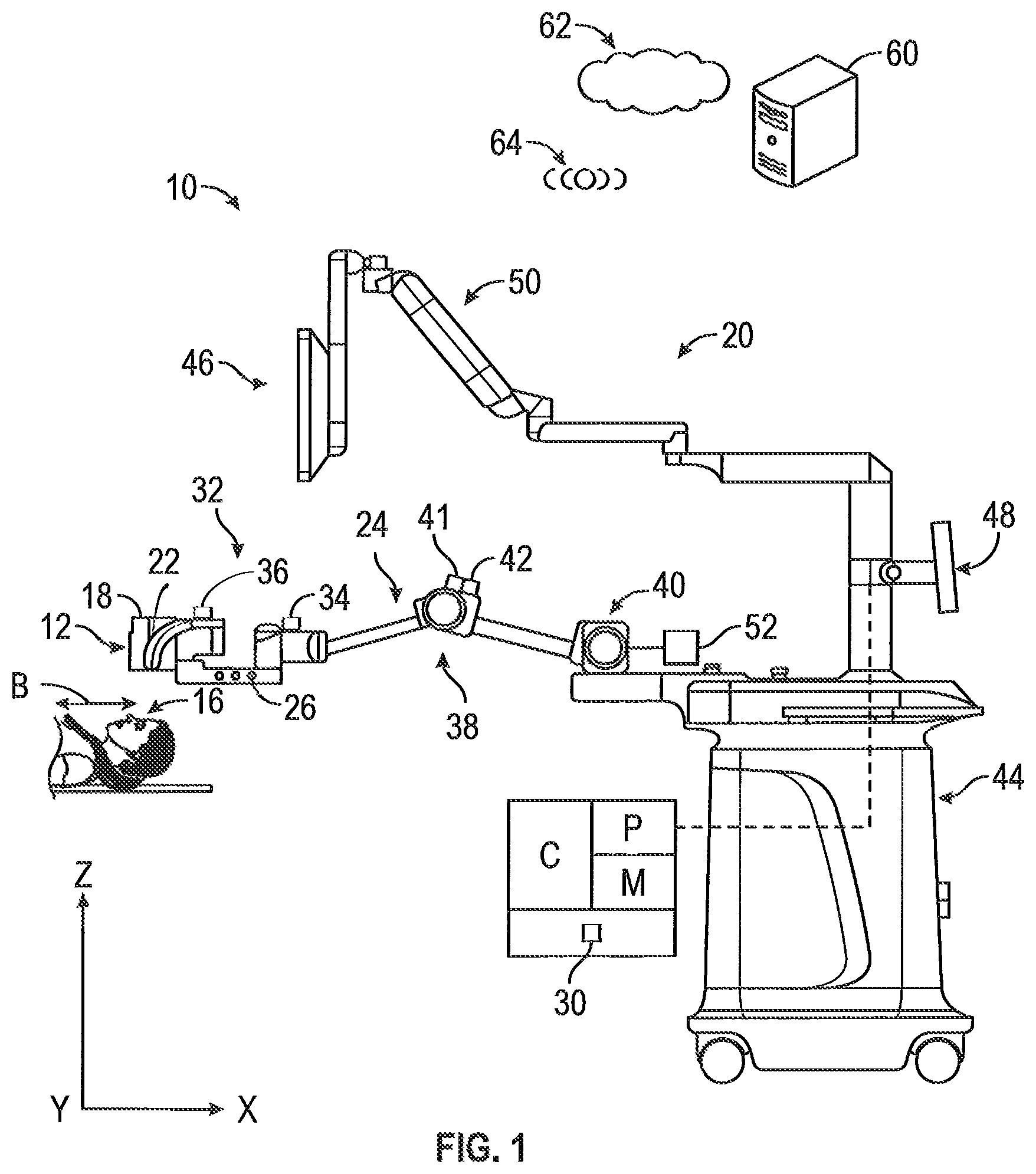 Patent US12508712 — Contact management mode for robotic imaging system using multiple sensors — Figure 1