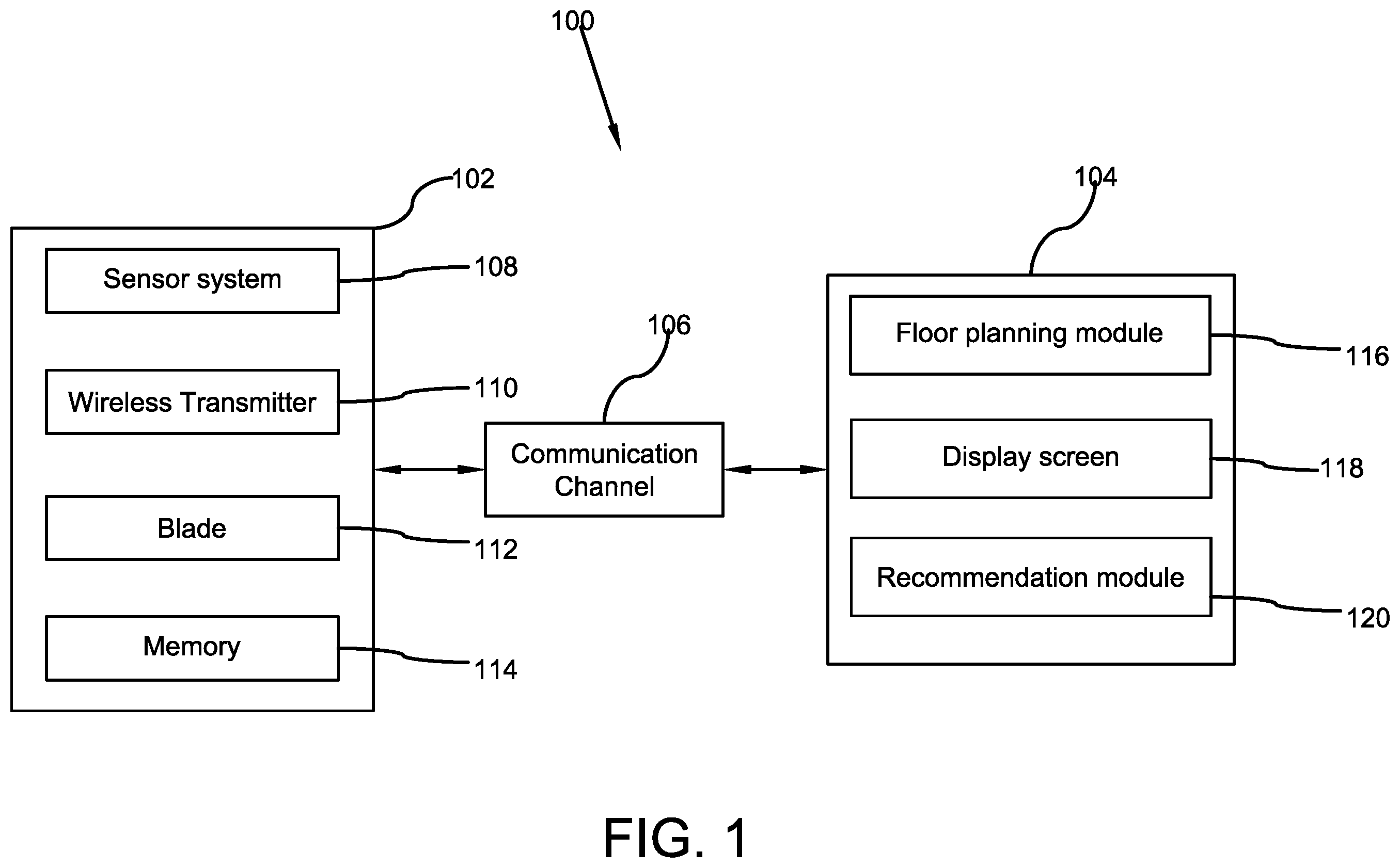 Patent US12508718 — Autonomous floor planning and installation system — Figure 1
