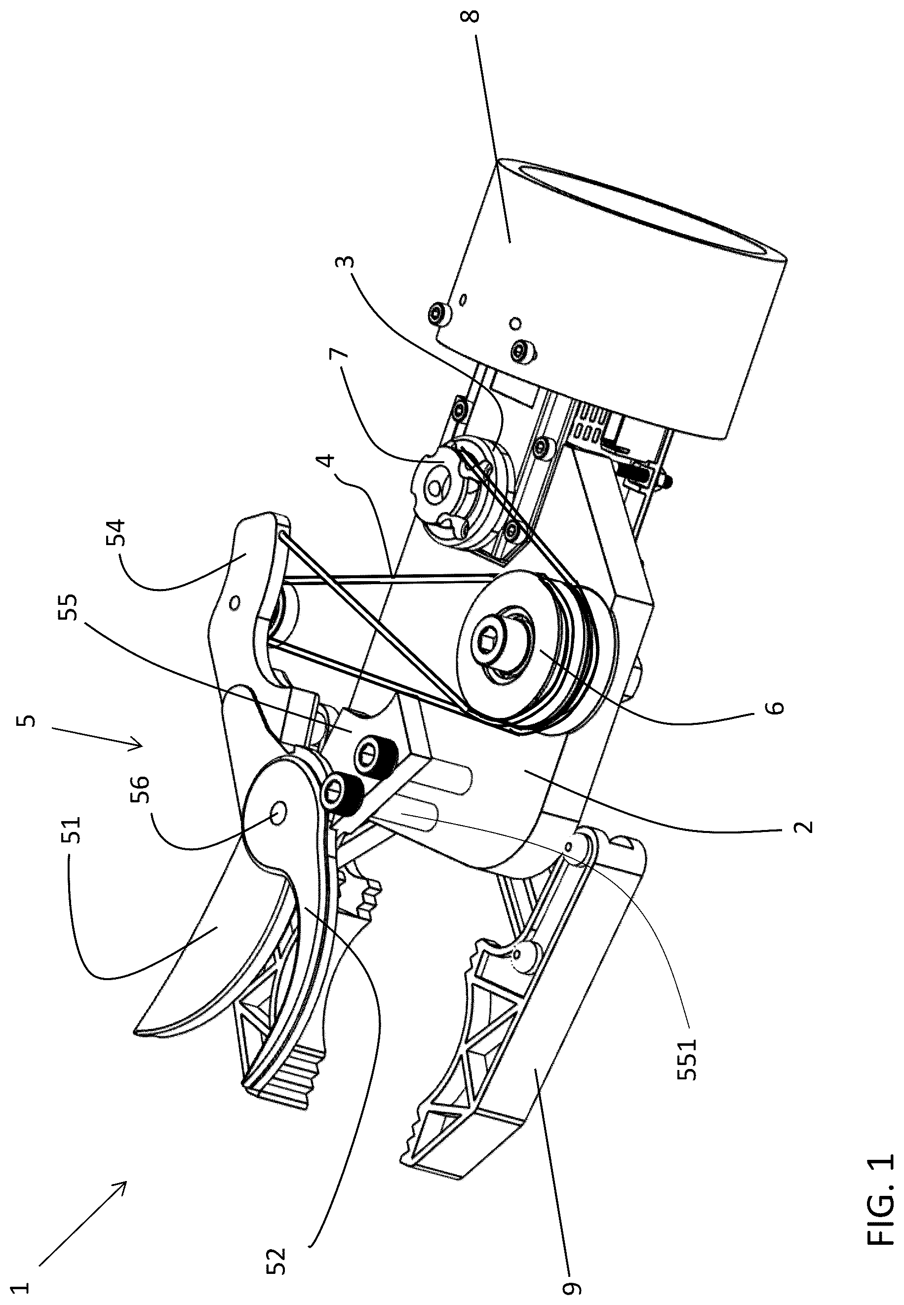 Patent US12508720 — End effector including cutting blade and pulley assembly — Figure 1
