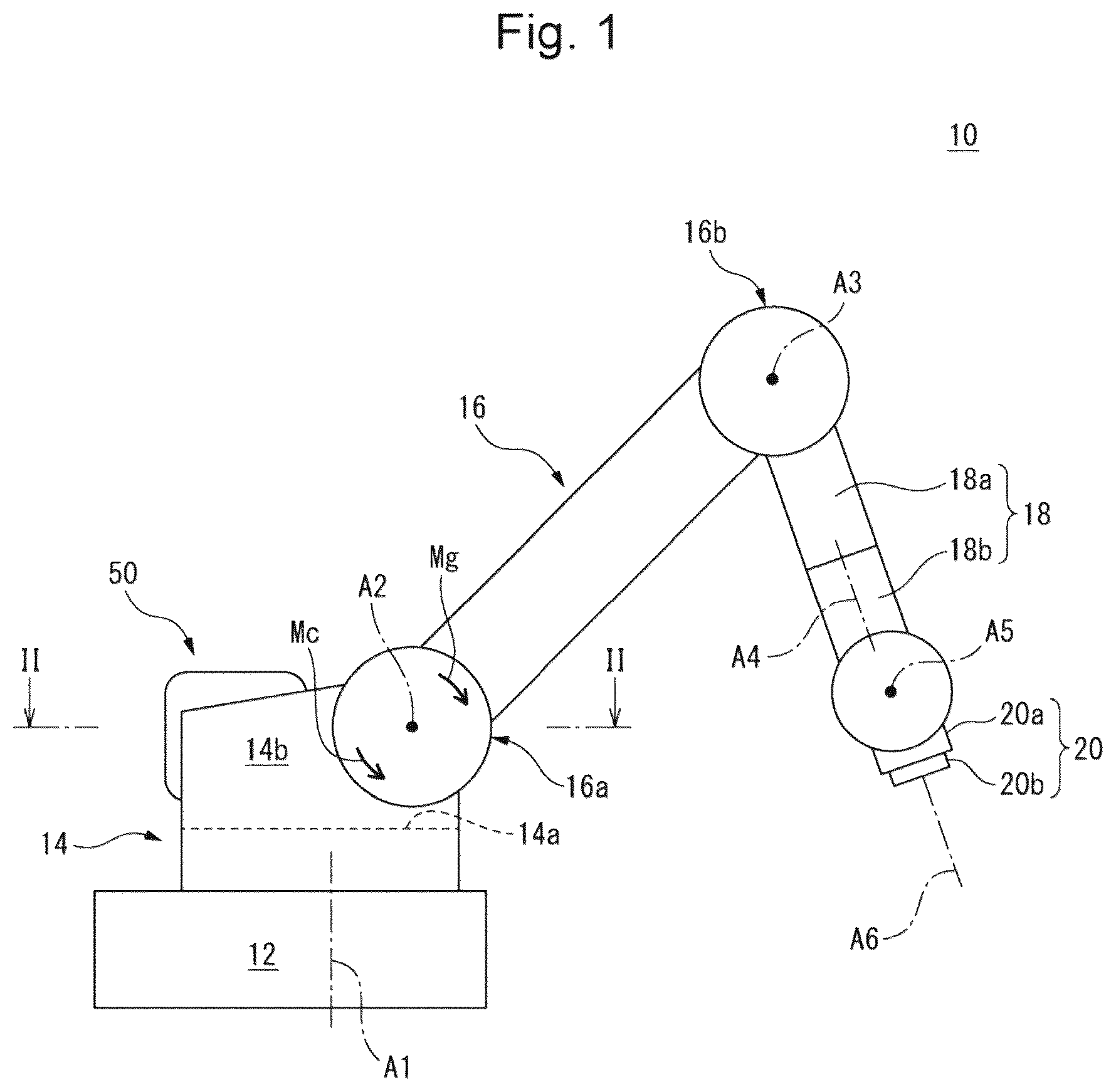 Patent US12508725 Figure 1 – Balancer unit for balancing rotary element of machine, and machine