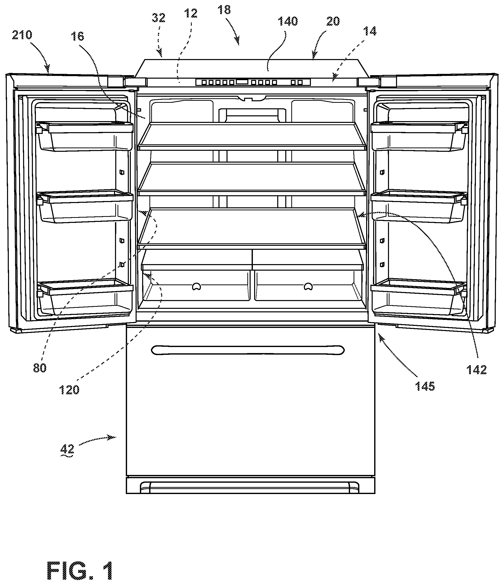 Patent US12508751 — Insulation compaction device and method for forming an insulated structure for an appliance — Figure 1