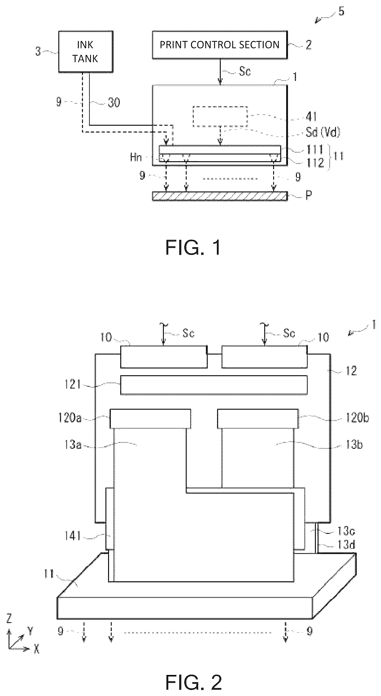 Patent US12508806 — Drive device, drive board, liquid jet head, and liquid jet recording device — Figure 1