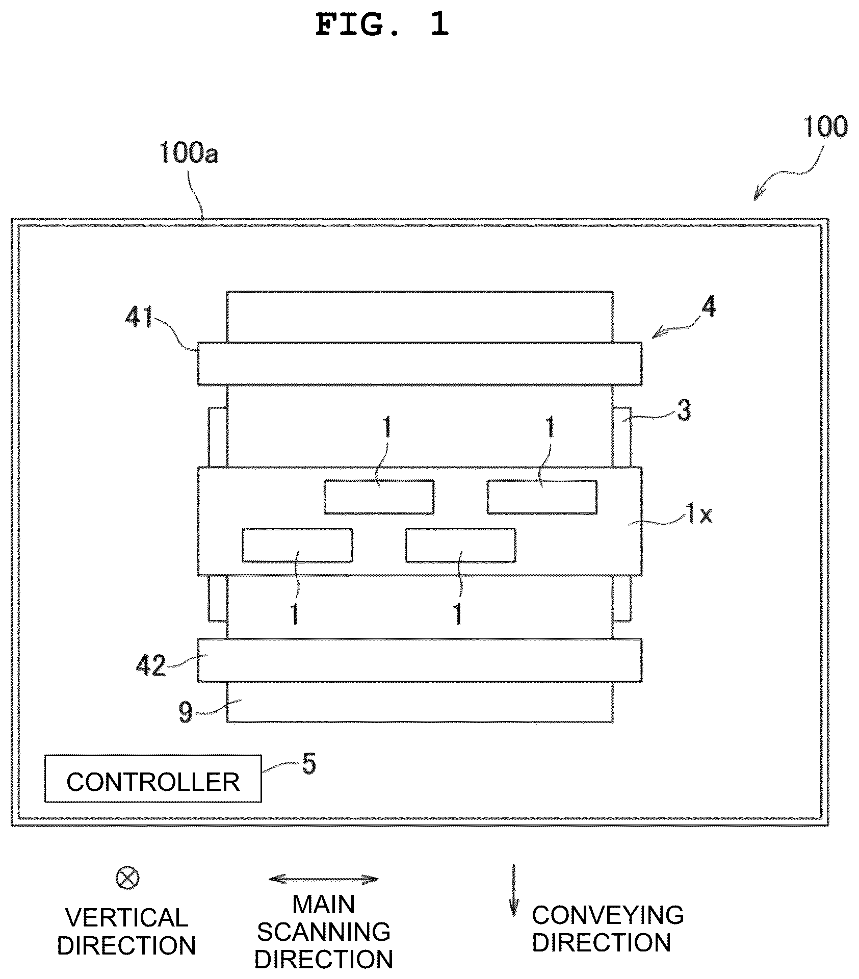 Patent US12508815 — Liquid droplet discharging apparatus — Figure 1