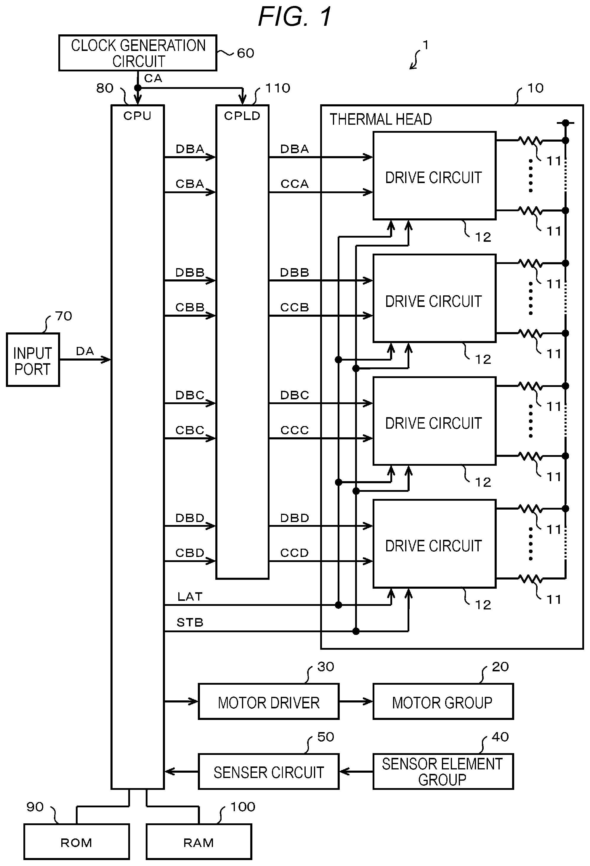 Patent US12508819 — Thermal printer — Figure 1