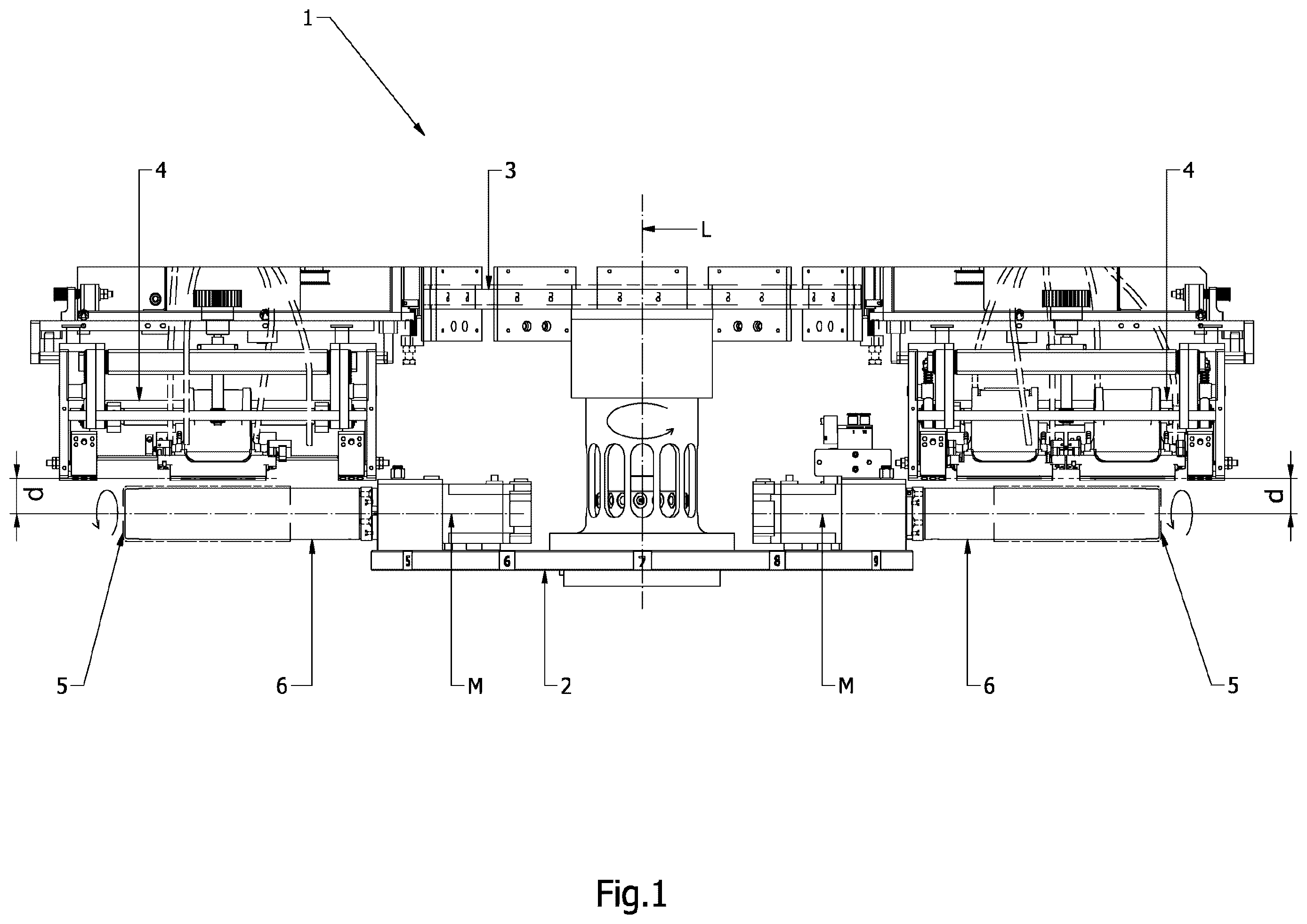 Patent US12508822 — Digital inkjet printing machine for printing on cylindrical substrates — Figure 1