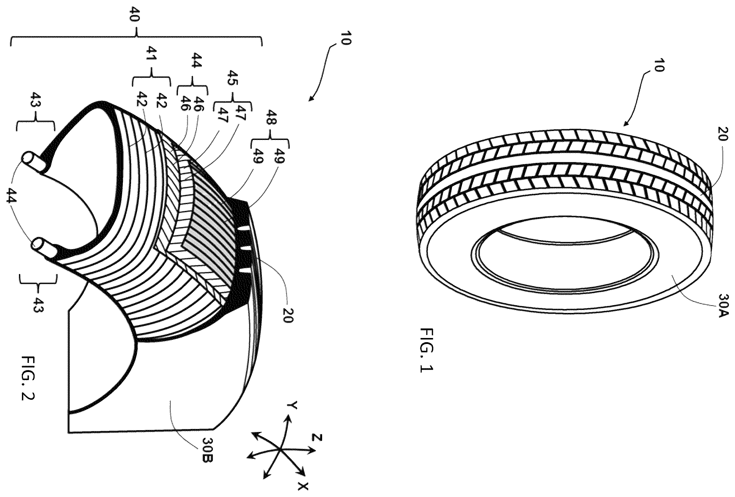 Patent US12508844 — Tire comprising a tread — Figure 1