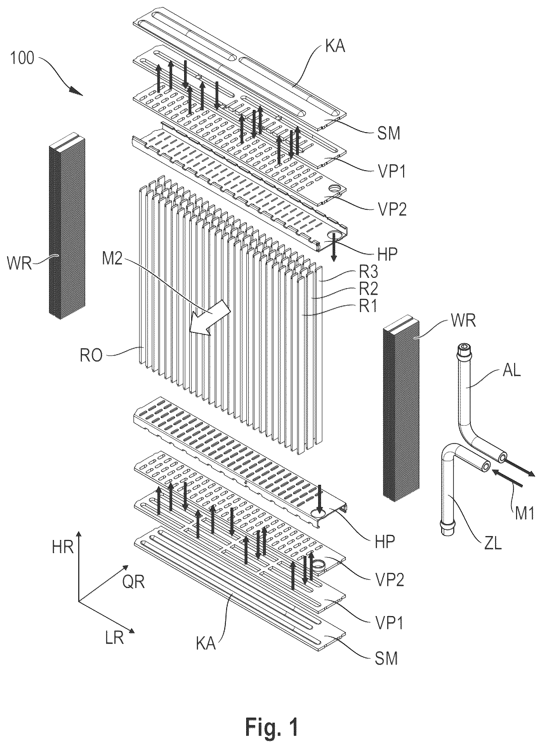 Patent US12508878 — Heat exchanger with optimized temperature profile — Figure 1