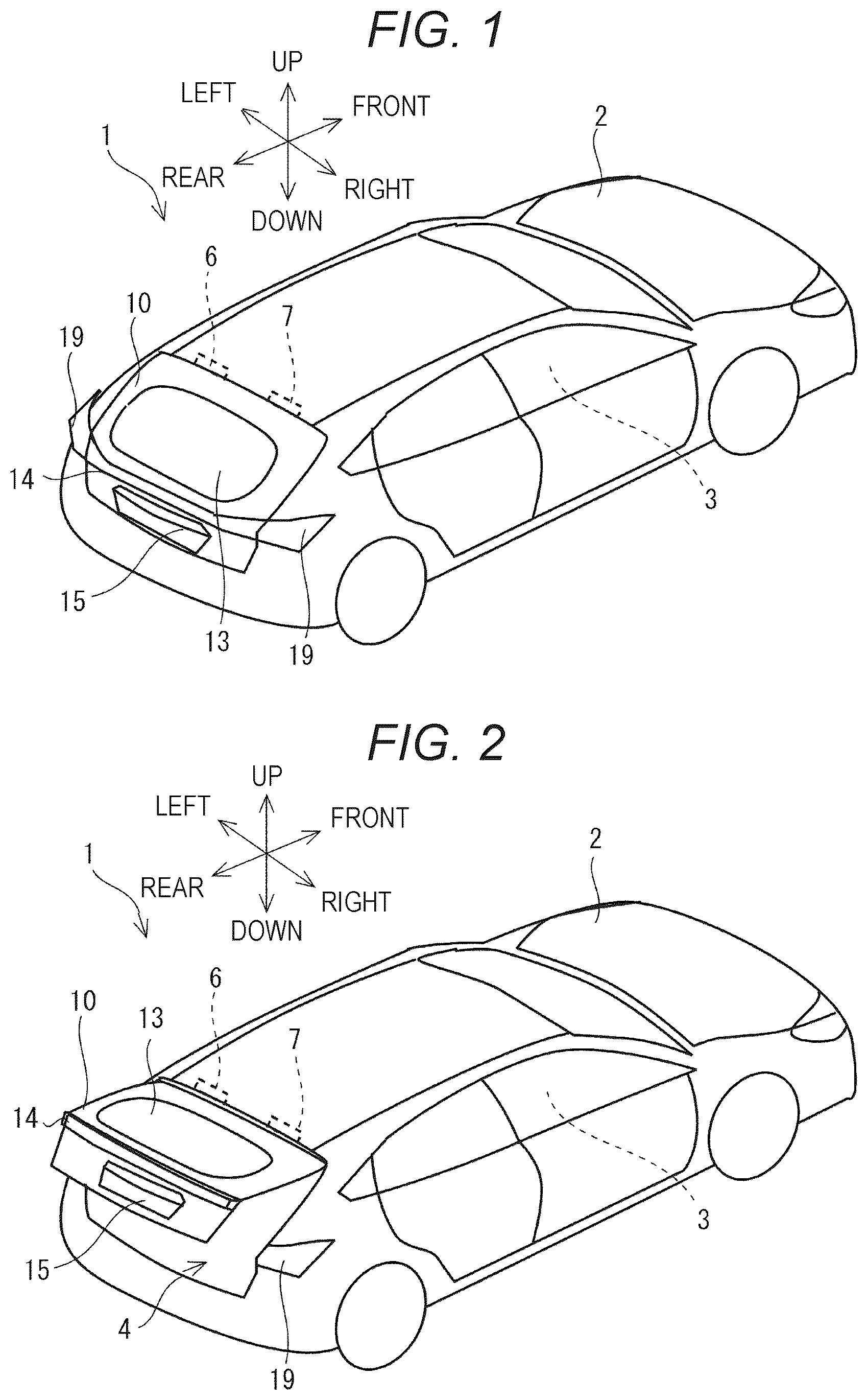 Patent US12508885 Figure 1 – Rear gate structure of vehicle